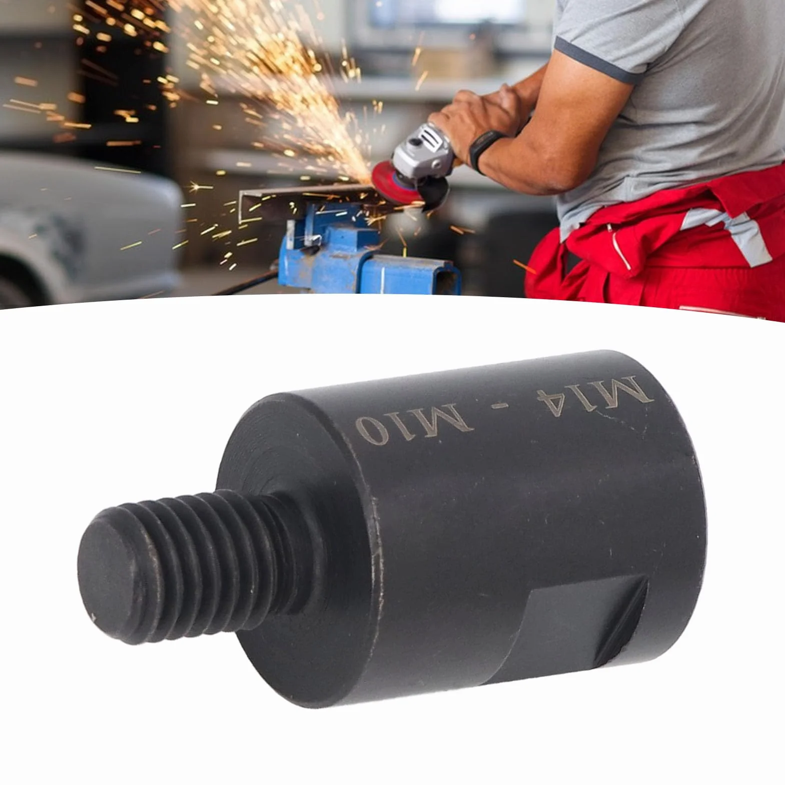 Adattatore Convertitore per Smerigliatrice Angolare M10-M14 Acciaio Crv 2 Pezzi