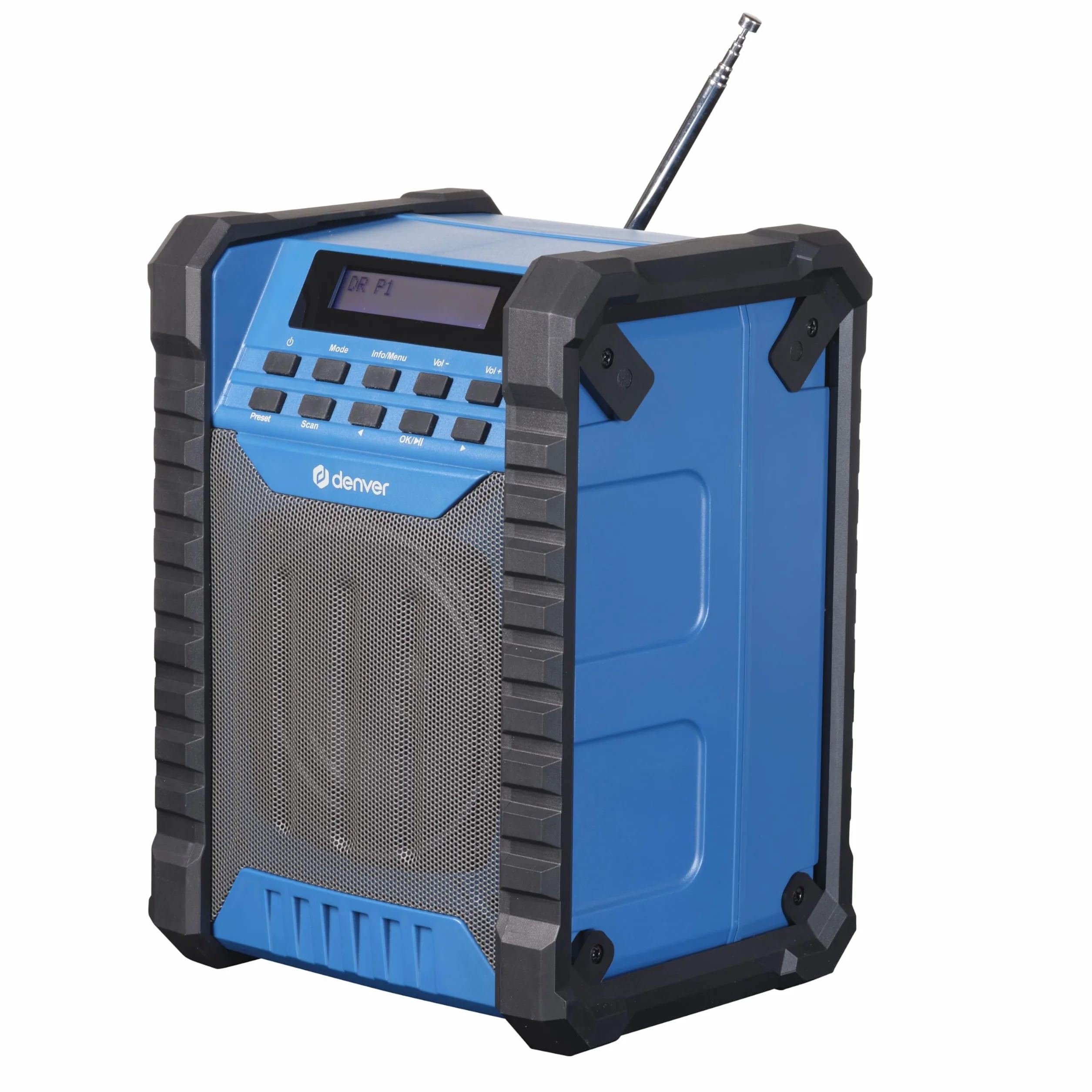 Denver DAB+/FM Baustellen-Radio/BT/batteria ricaricabile WRD-60