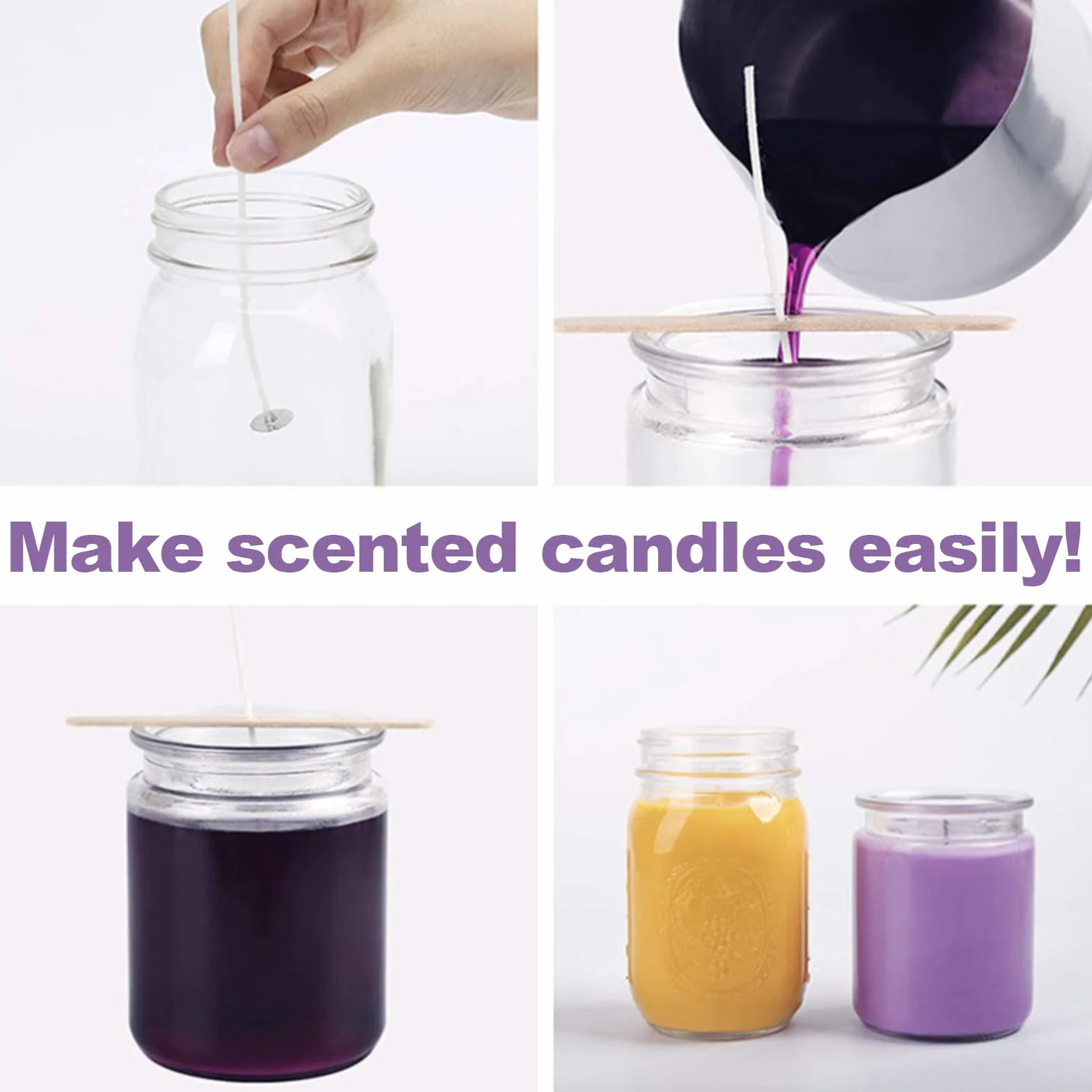 Colori Set di Coloranti per Candele a 7 Colori per Fare di Candela/Cera di Soia/Paraffina/Cera D'api Si Dissolve Rapidamente,Non Crea Grumi e Non Sbiadisce (7 * 5g)