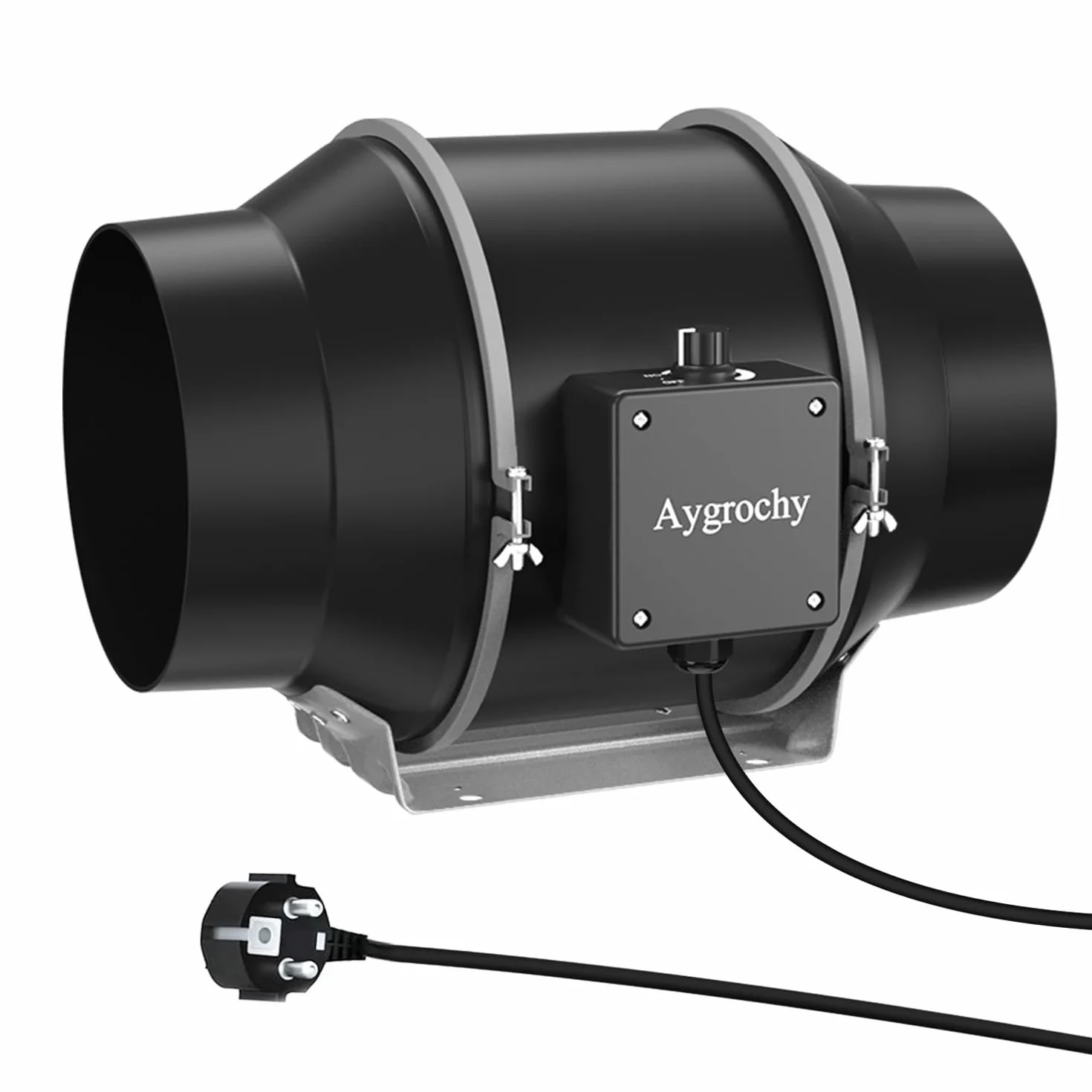 Aygrochy estrattore d'aria 125mm 416 m³/h, Ventola di Aspirazione motore EC, aspiratore aria per scantinati, garage, tende da coltivazione, per aspirare fumo, umidità e odori.