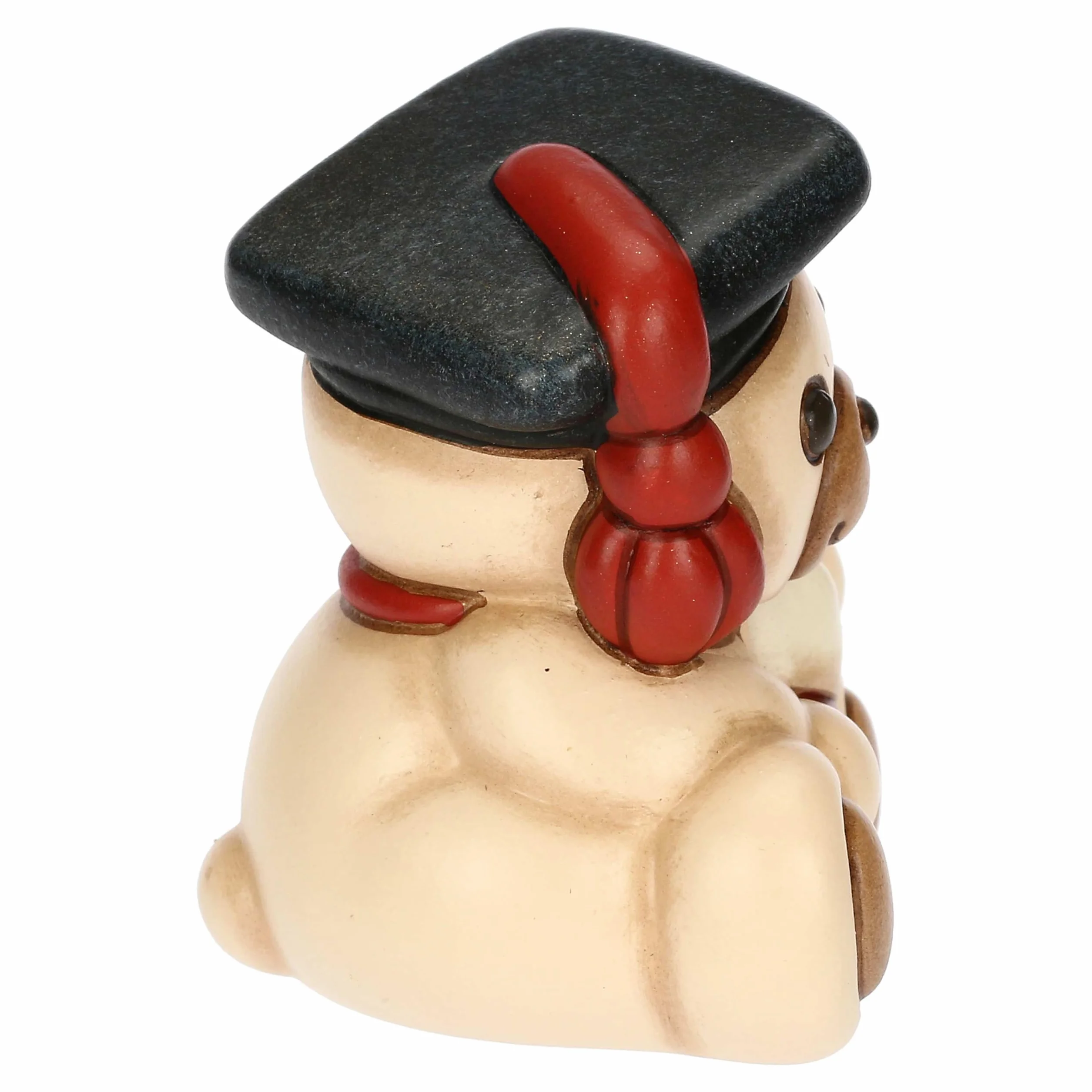 THUN Bomboniera Teddy Laurea Ceramica Decorata a Mano Piccola 5.5 x 4.7 x 7.7 cm