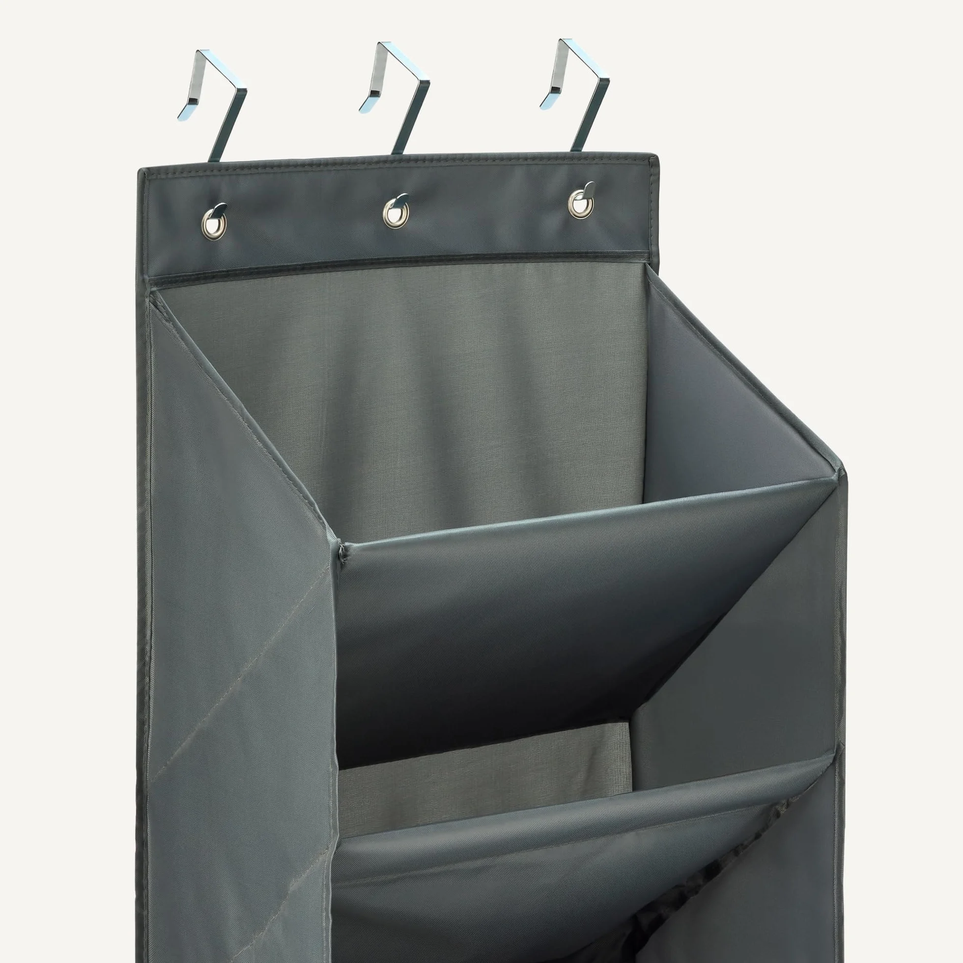 Amazon Basics Organizer per scarpe da appendere alla porta, con 8 ripiani, grande, grigio antracite