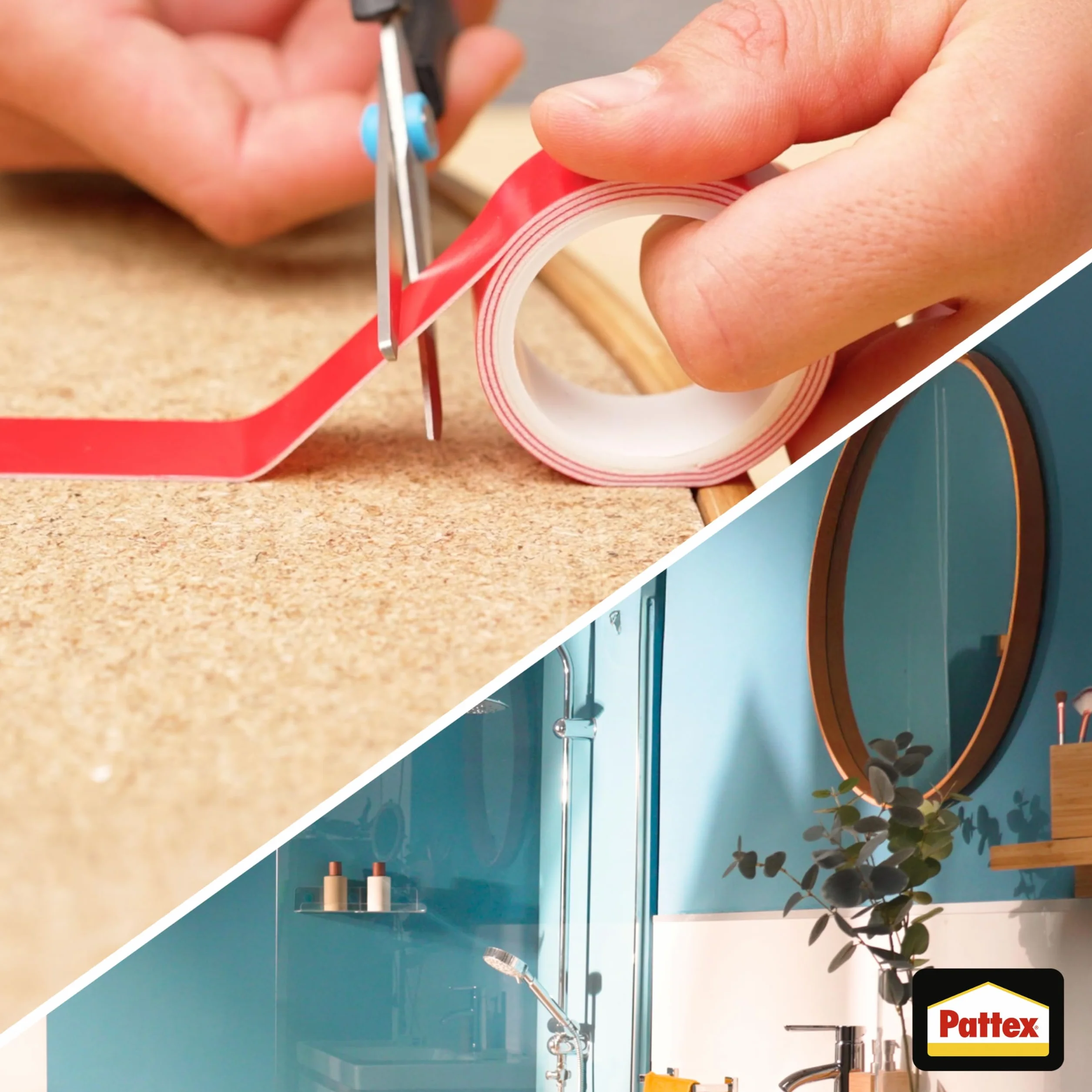 Pattex Millechiodi Tape, Nastro biadesivo extra forte per applicazioni permanenti, Nastro adesivo di montaggio per interni ed esterni, 19 mm x 1,5 m