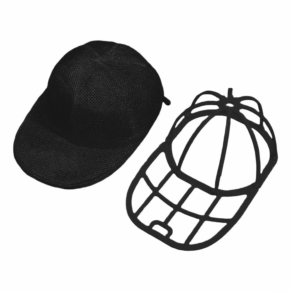 Borsa per il lavaggio in lavatrice realizzata in rete di poliestere leggera per consentire una pulizia accurata senza danni al cappello (bianco (borsa + staffa))
