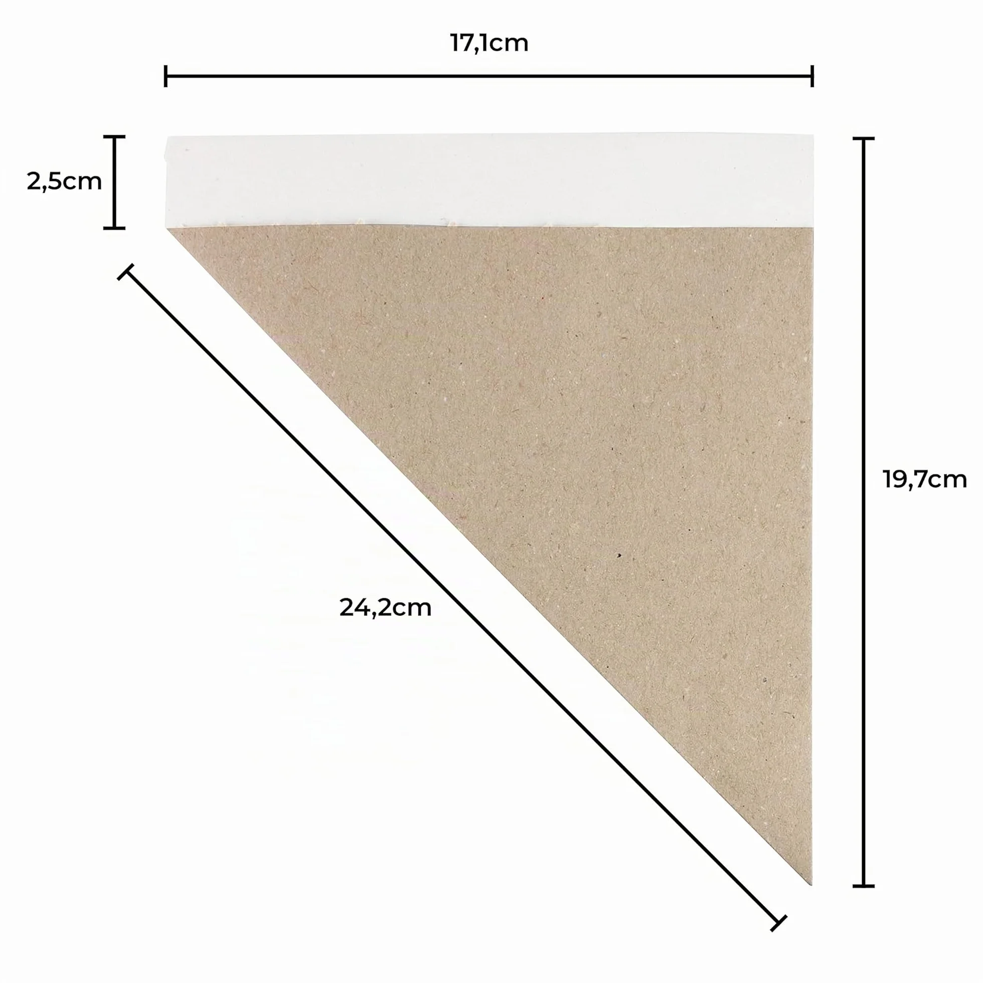 Extiff Confezione 100 cornette cartone riciclato 17x24 cm