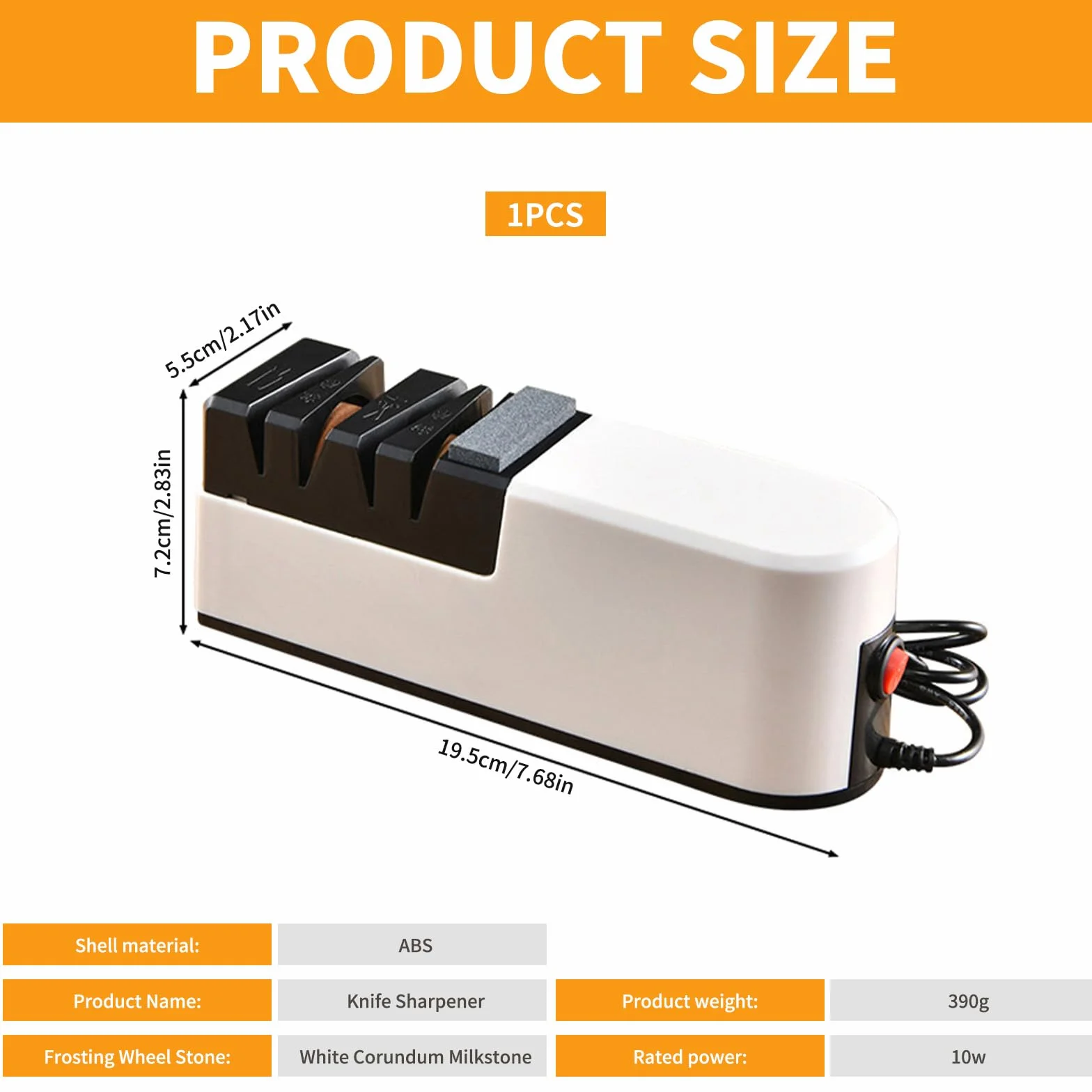 Affilacoltelli Elettrico 5 in 1 Multifunzione Sistema di Affilatura con Lama Dritta