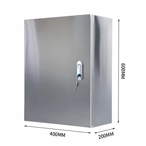 XBTGS Scatola per misuratore elettrico, scatola di connessioni elettriche in acciaio inox IP65, alloggiamenti per sistemi di energia solare fotovoltaica per piscine, 600 x 400 x 200 mm