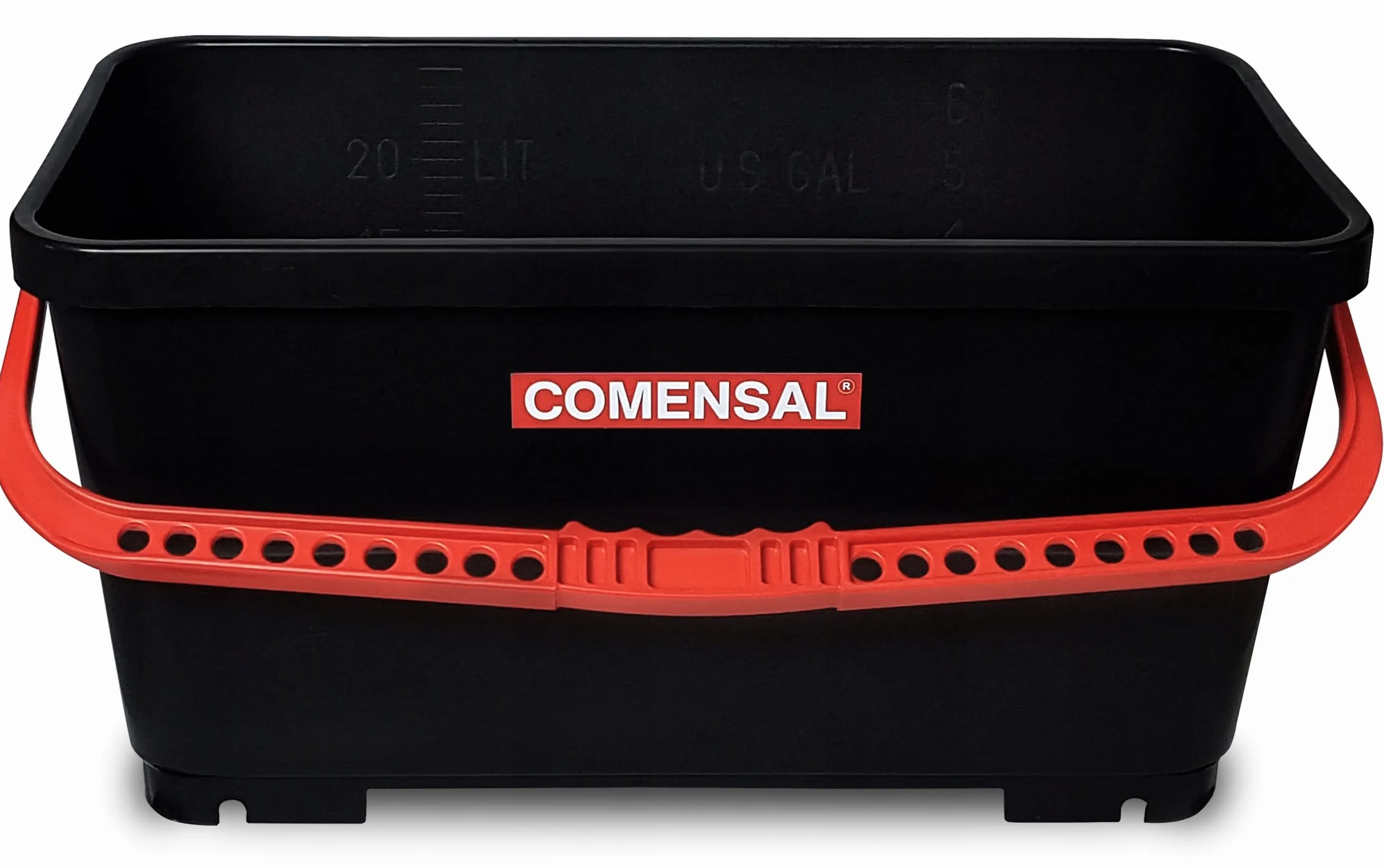 COMENSAL® Set per il Lavaggio Delle Piastrelle in 9 Parti - Set Lavaggio Piastrelle Dopo la Stuccatura - Secchio 24L - con Ruote - Attacco a Rullo - Lastra per Fughe - Spugna - Made in EU