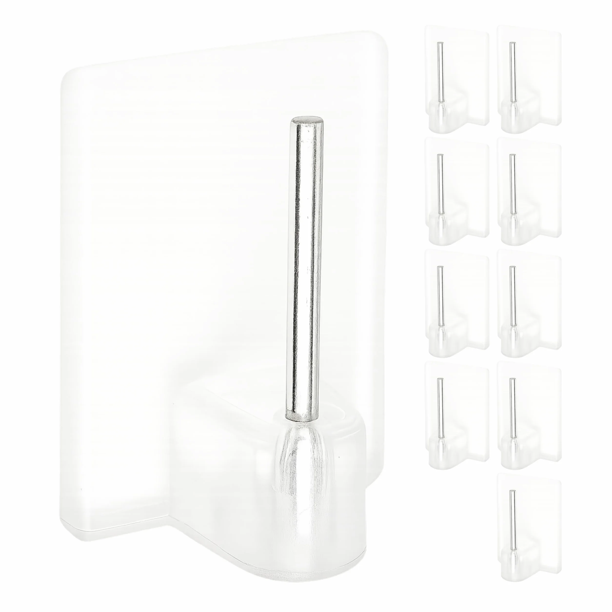 Gancio autoadesivo per bastone trasparente 24 x 16.5 mm ganci per tenda