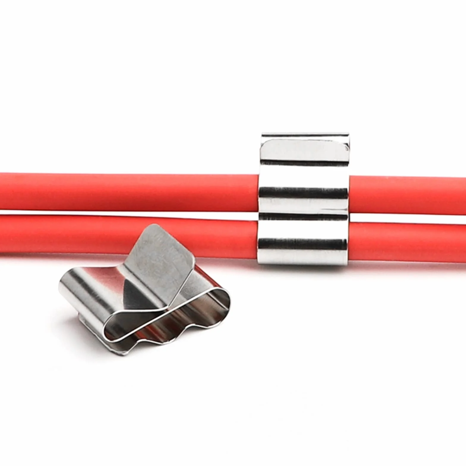 Clip per Cavo in Acciaio Inox in Acciaio Inox con Pannello Solare con Cornice per strutture solari (Size : 200 Pieces)