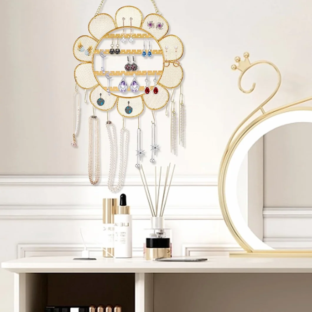 Supporto Da Parete per Orecchini Hanging Jewelry Holder Portaorecchini Organizzatore Appeso