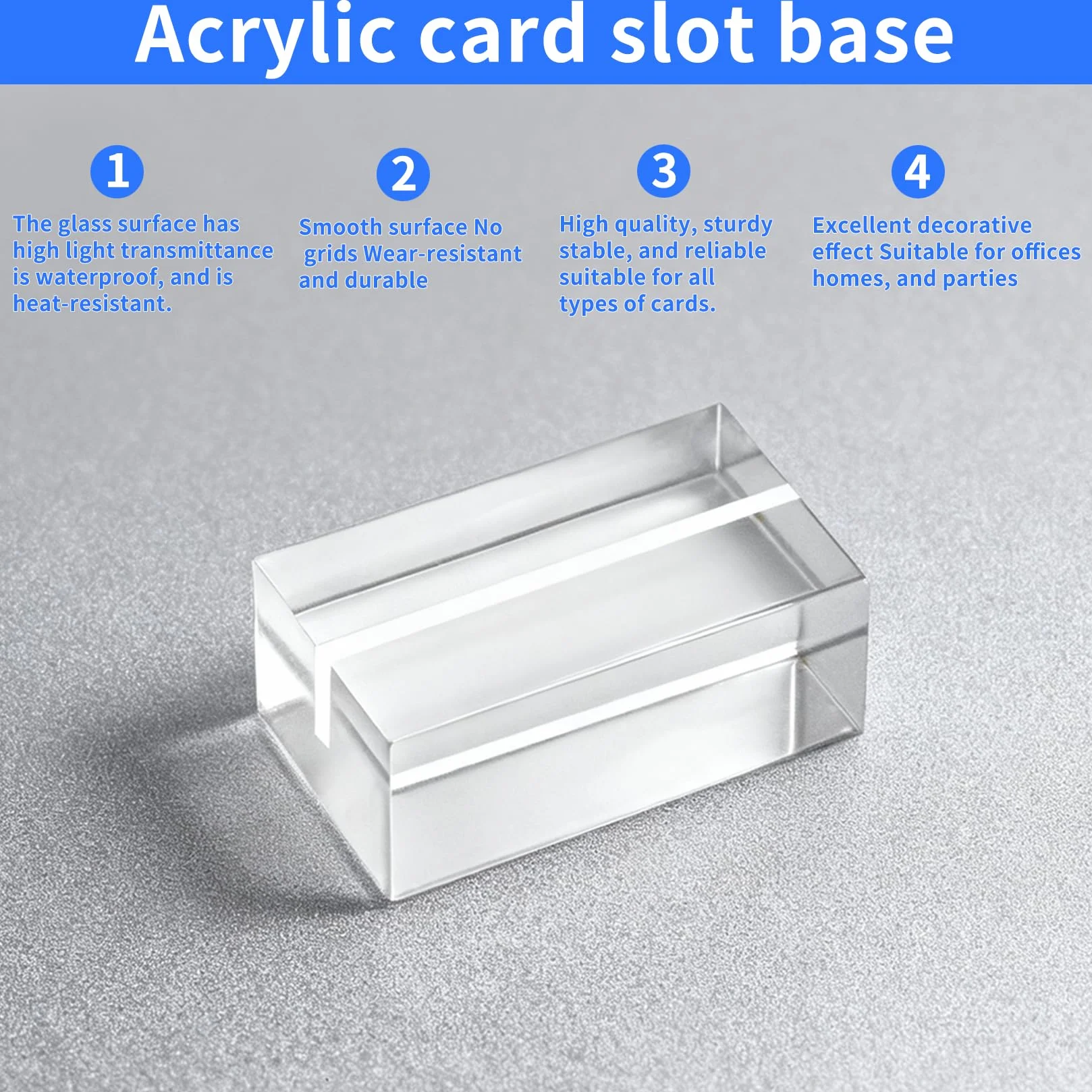 9 Pz Supporti per Carte in Acrilico Transparente, Supporti da Tavolo, Segnatavolo Porta Cartoline, Supporto da Tavolo in Plastica, Supporti per Segnaposto Matrimonio Natalizio (5x3x2 cm)