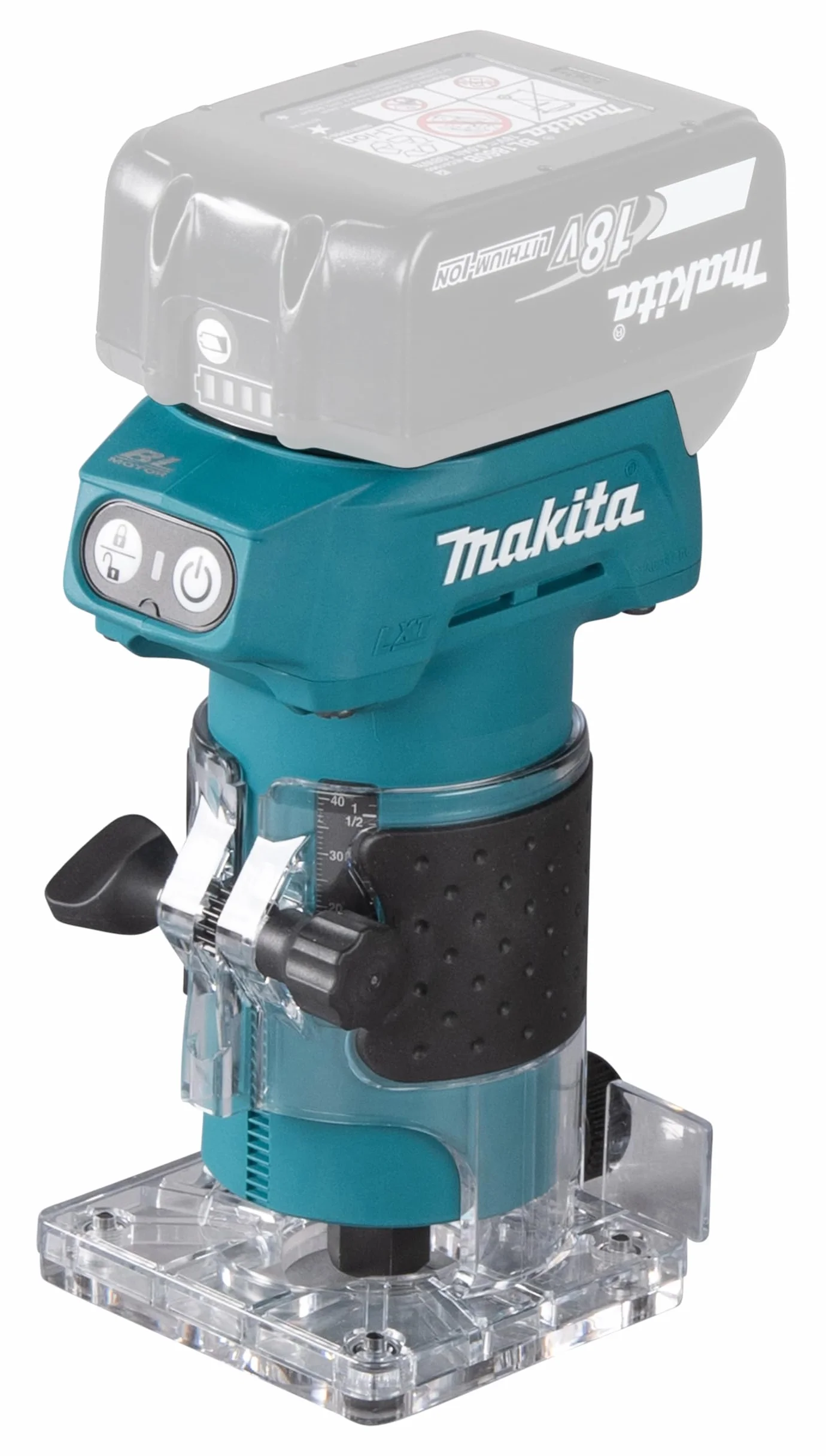 Makita DRT52Z 18V Li-Ion LXT Brushless Router/Trimmer, batterie e caricabatterie non inclusi