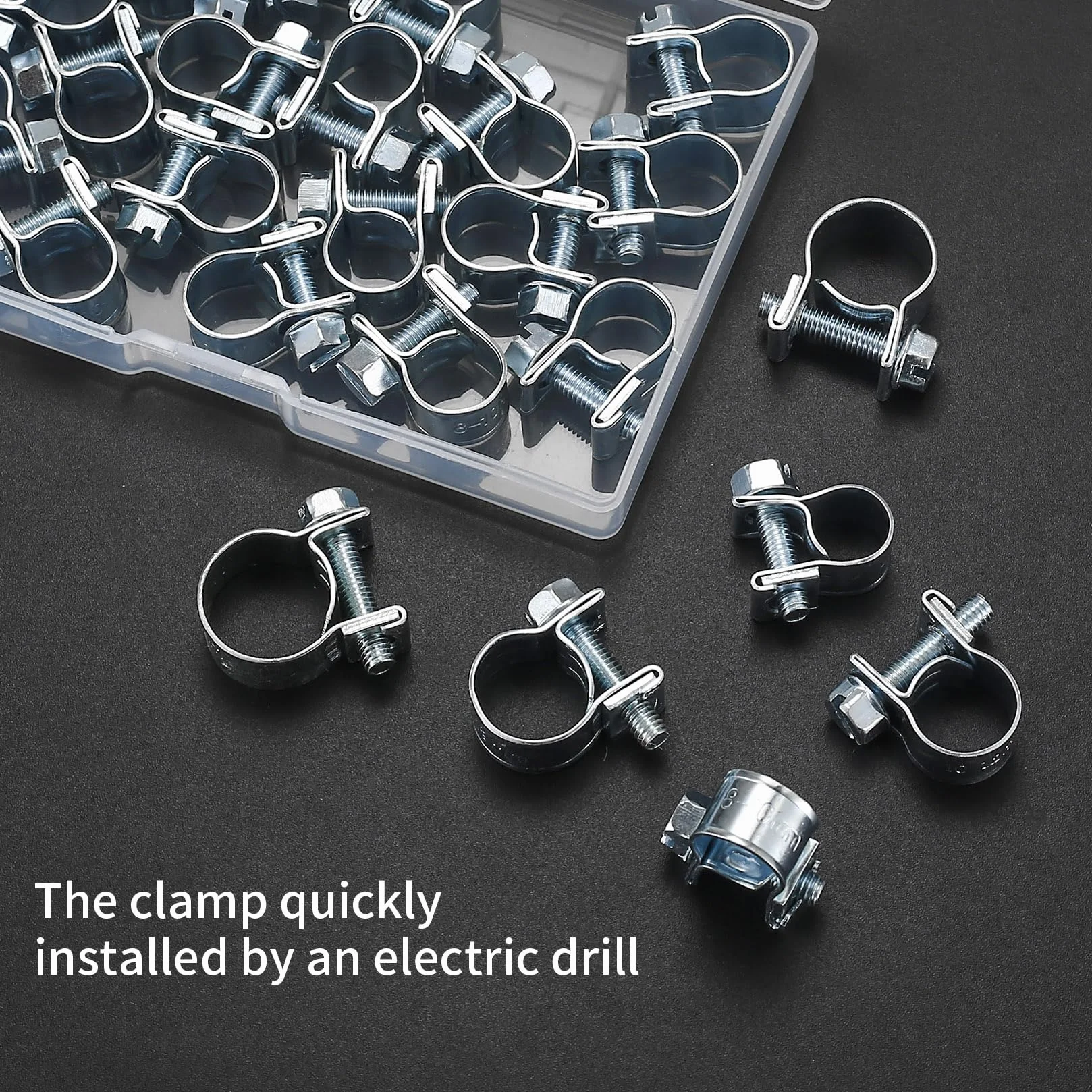 20 Pz Morsetti per Tubi Flessibili, Morsetti per Tubo ad Iniezione di Carburante, Mini Fascette Stringitubo Clip in Acciaio Inossidabile per Fissaggio di Tubo Benzina - 12-14 mm