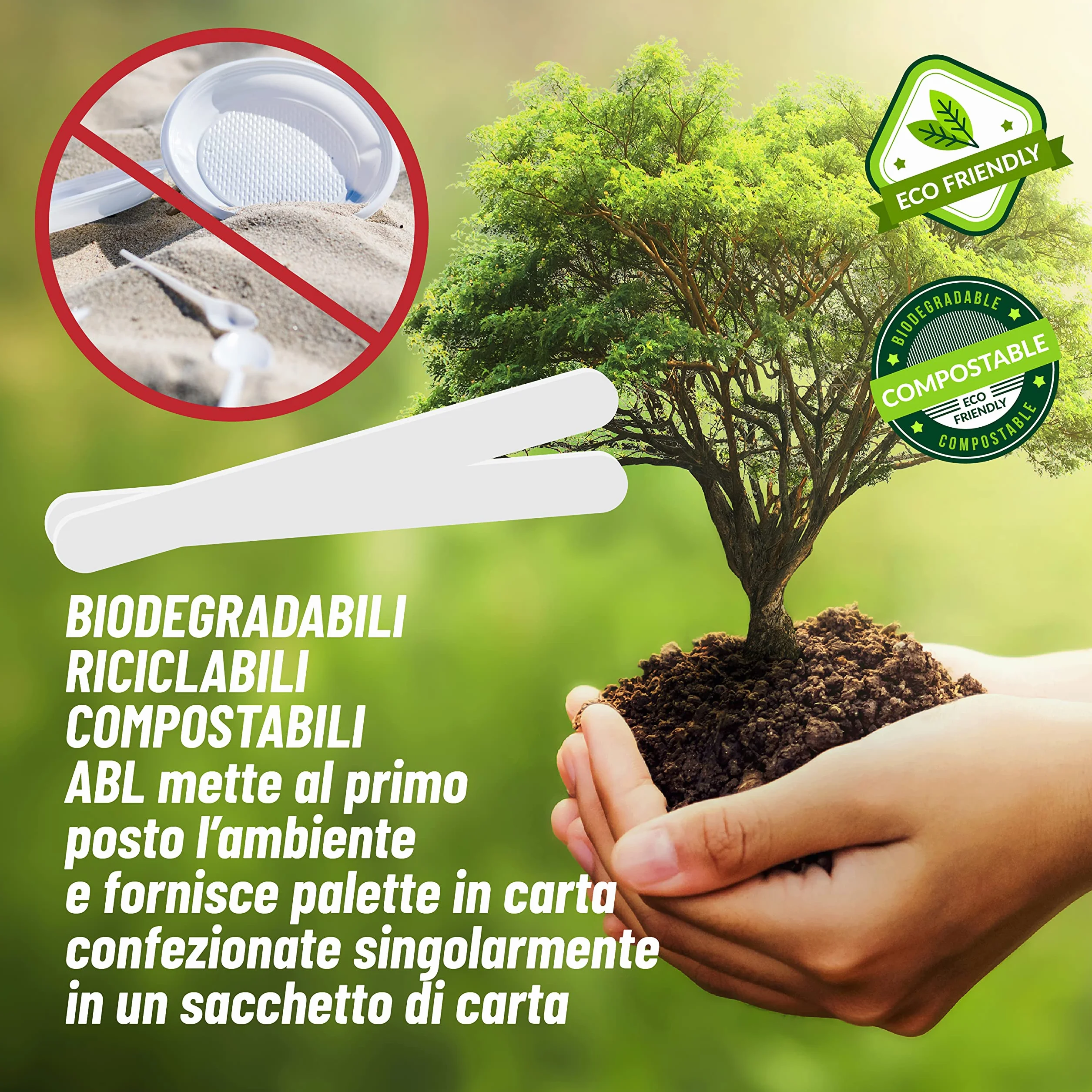 Palette Caffe Monouso in Carta Made in Italy Biodegradabili per Bevande Caffè Kit 100% Carta 300 sztuk