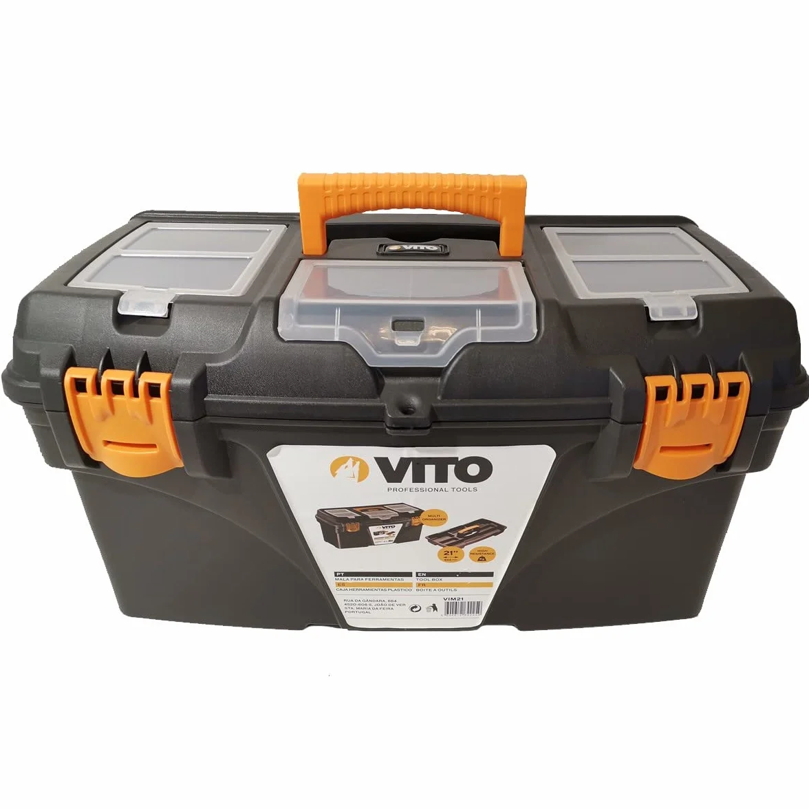 'Cassetta Degli Attrezzi 21 535 x 291 x 280 mm la scatola ha Strumenti multi-rangement alta resistenza