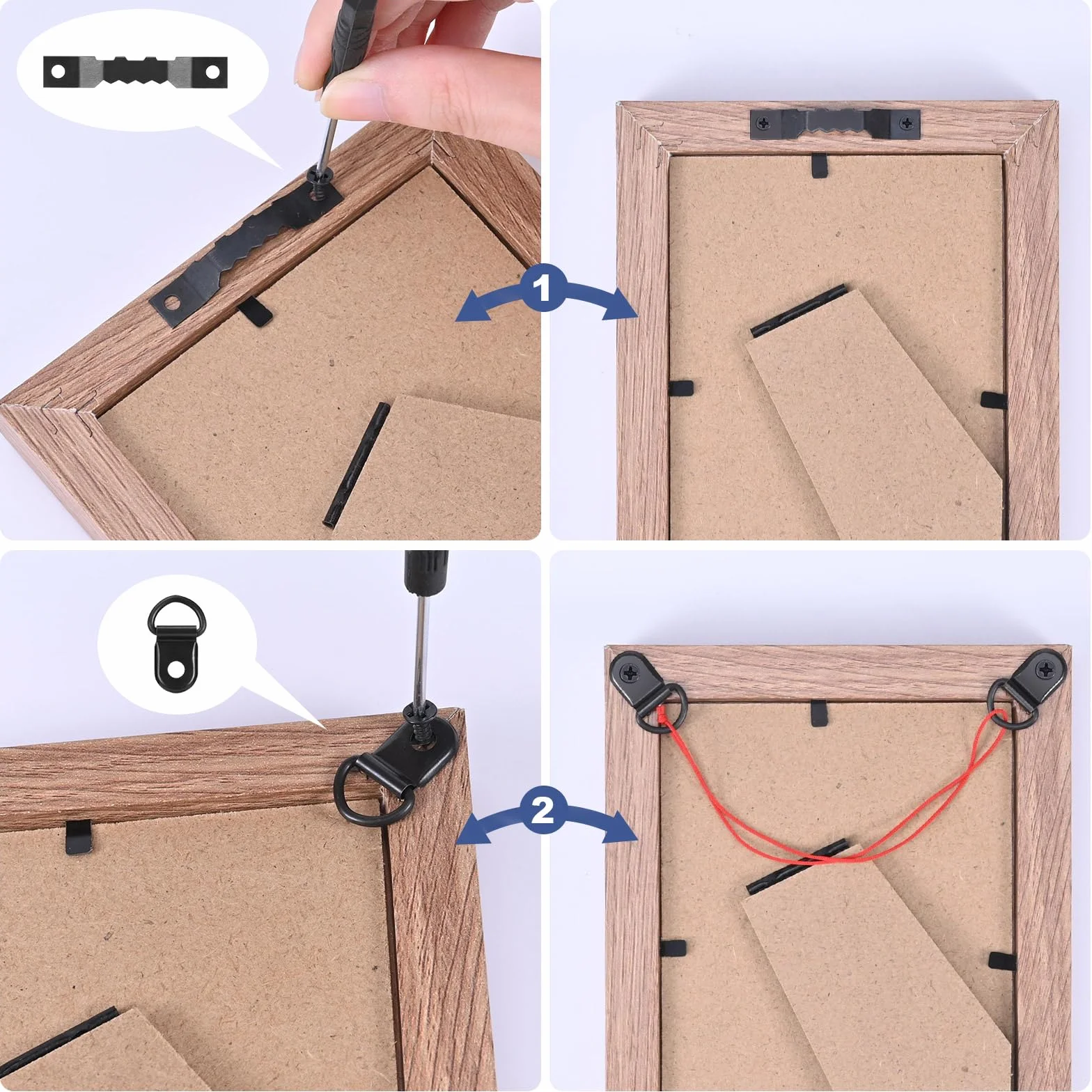 MumdoYAL Fissaggi per Quadri - Set di Ganci e Appendini per Quadri da Inchiodare - Appenditori Robusti per Cornici per la Tua Casa