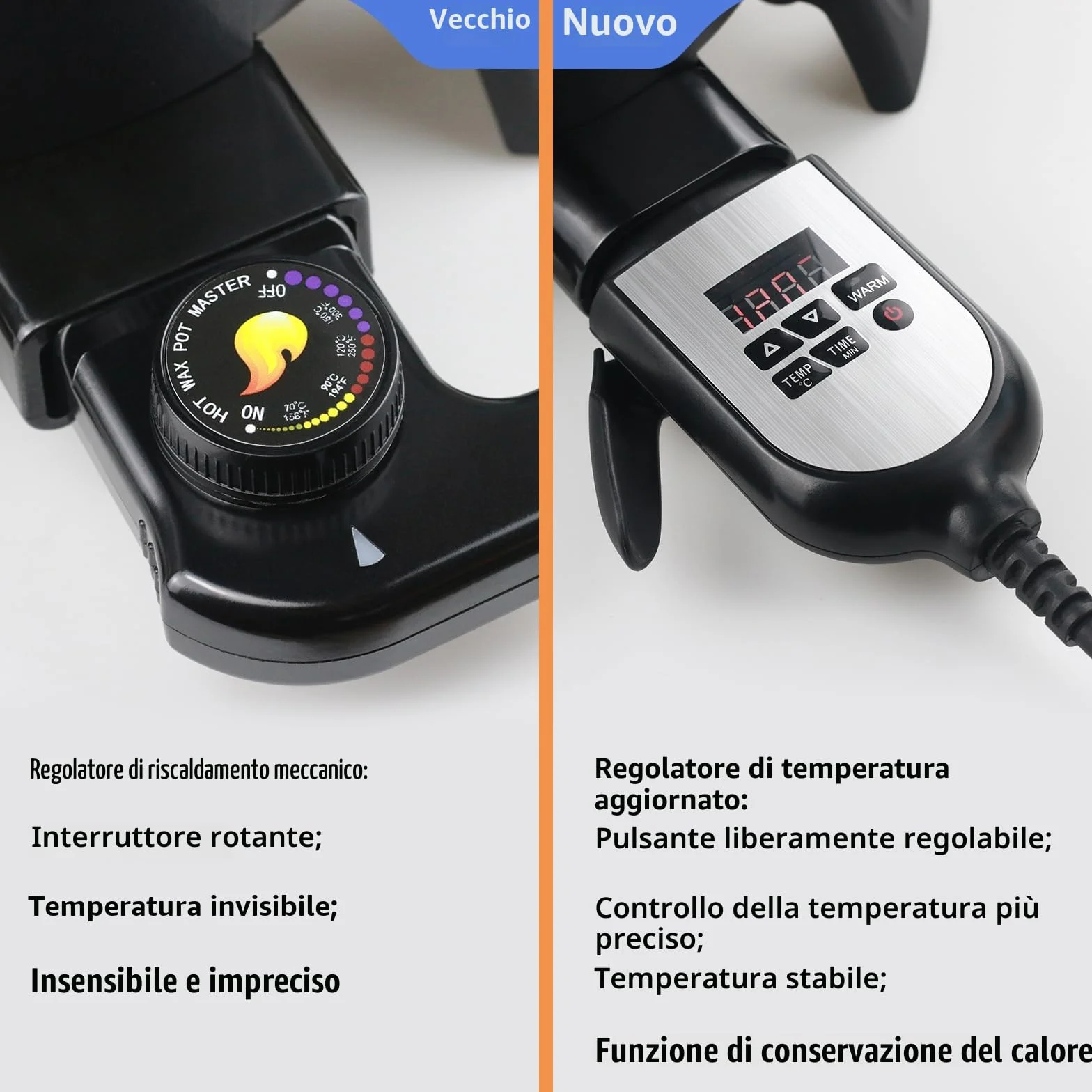 Yuuchail Fonditore di cera per la fabbricazione di candele, pentola elettrica antiaderente da 7 litri con controllo della temperatura, beccuccio e alluminio