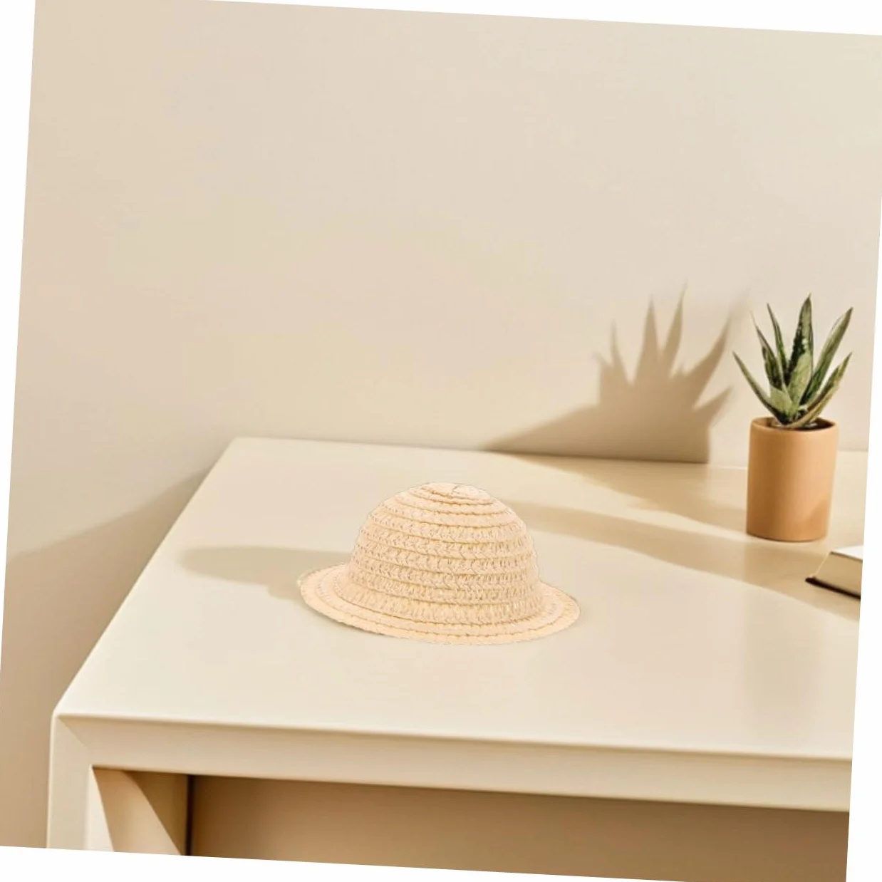 Uonlytech Set 3 Cappellini di Paglia per Bambole in Miniatura, Leggeri, Accessori Fai da Te