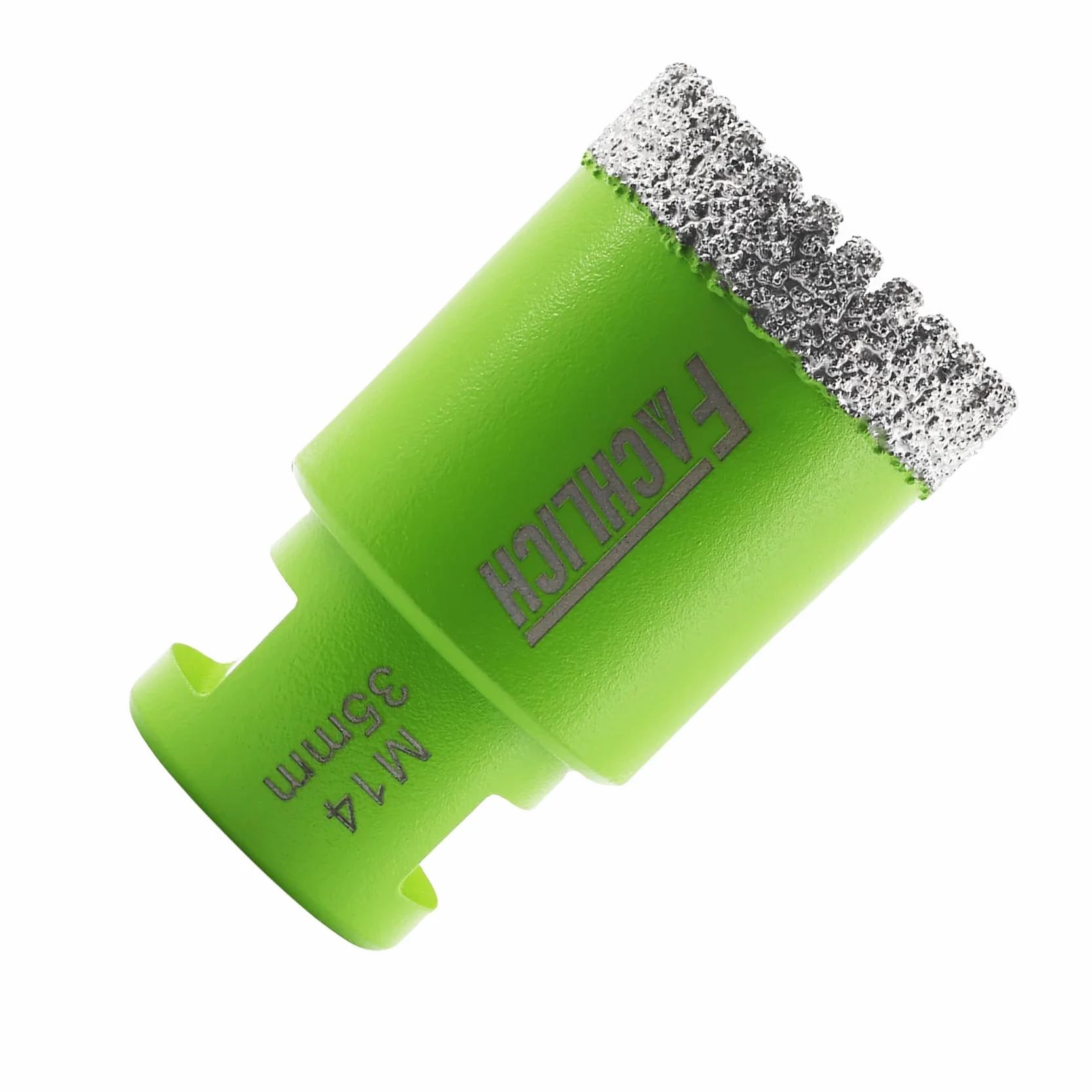 Punta per Trapano Diamantata 35mm- FACHLICH Vacuum Brasato Foretto Diamantato con Filettatura M14 per Porcellana Piastrella Granito Marmo Taglio a Secco