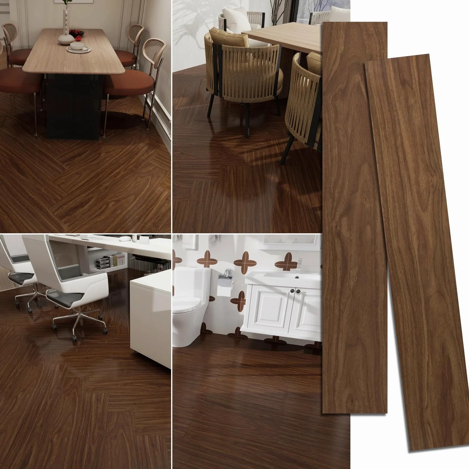 36 piastrelle per pavimenti in vinile color noce chiaro, autoadesive, rimuovere e incollare, 5,02 m², per soggiorno, bagno, cucina, camera da letto