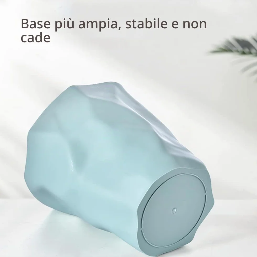Cestino per la carta in plastica, per l'ufficio e camera da letto irregolare ecologico (bianco)