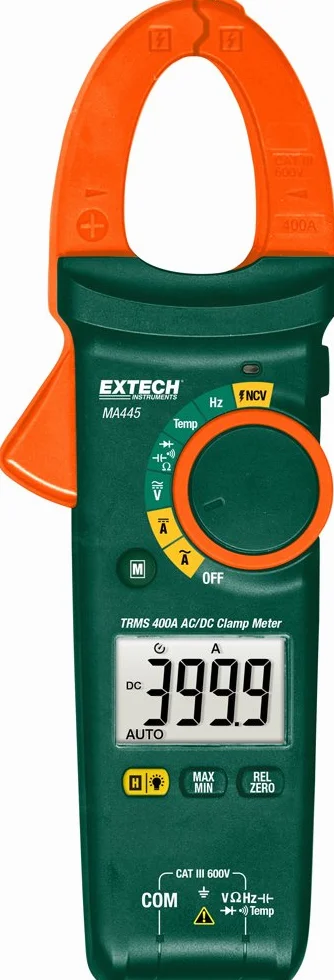 Extech MA445 Pinza Amperometrica Ca/Cc True Rms da 400 a con Ncv