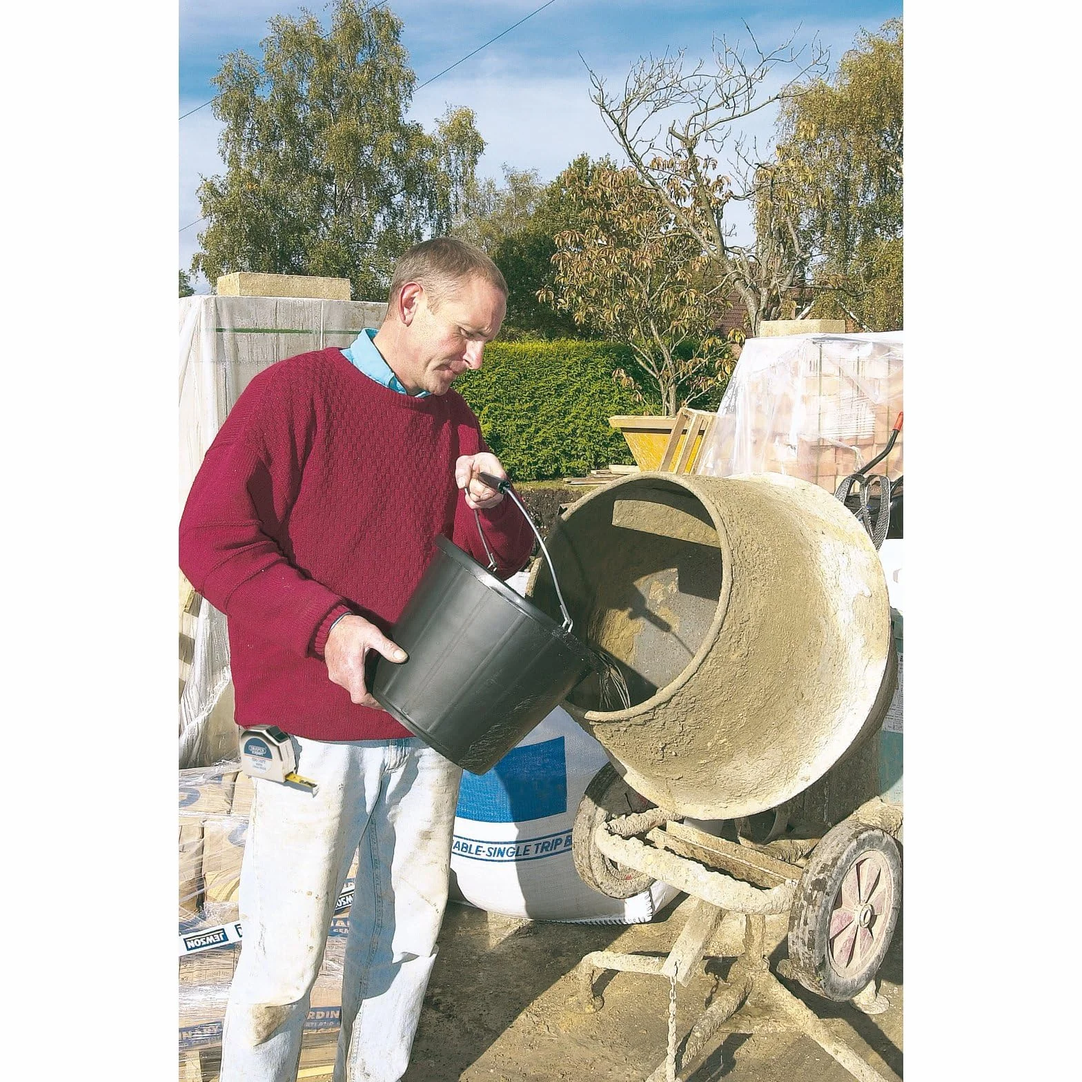 Draper Contractors Secchio di plastica 14.8 l Nero