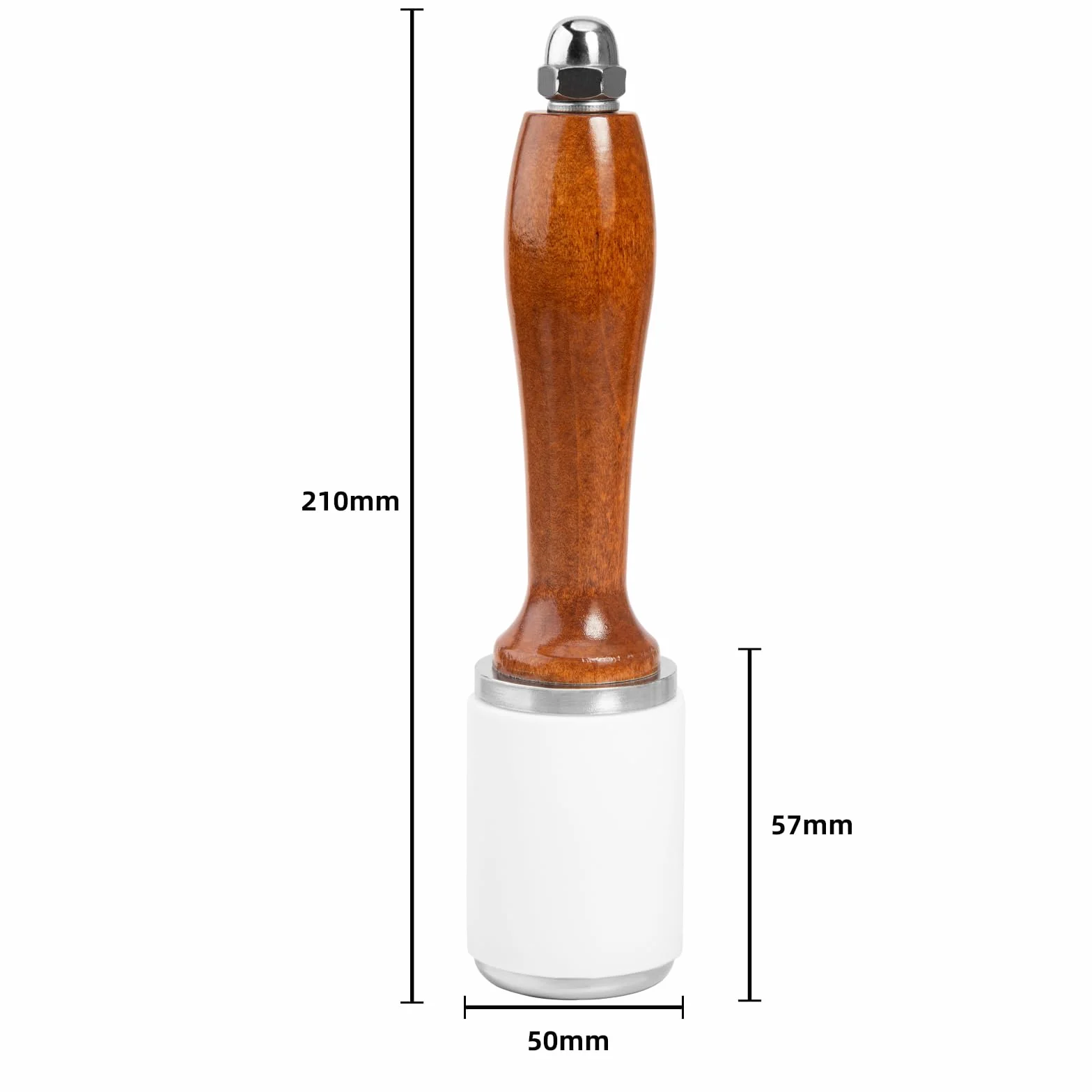WUTA Martello da intaglio in pelle, 460 g, in nylon, manico in legno, strumento fai da te per artigianato in pelle