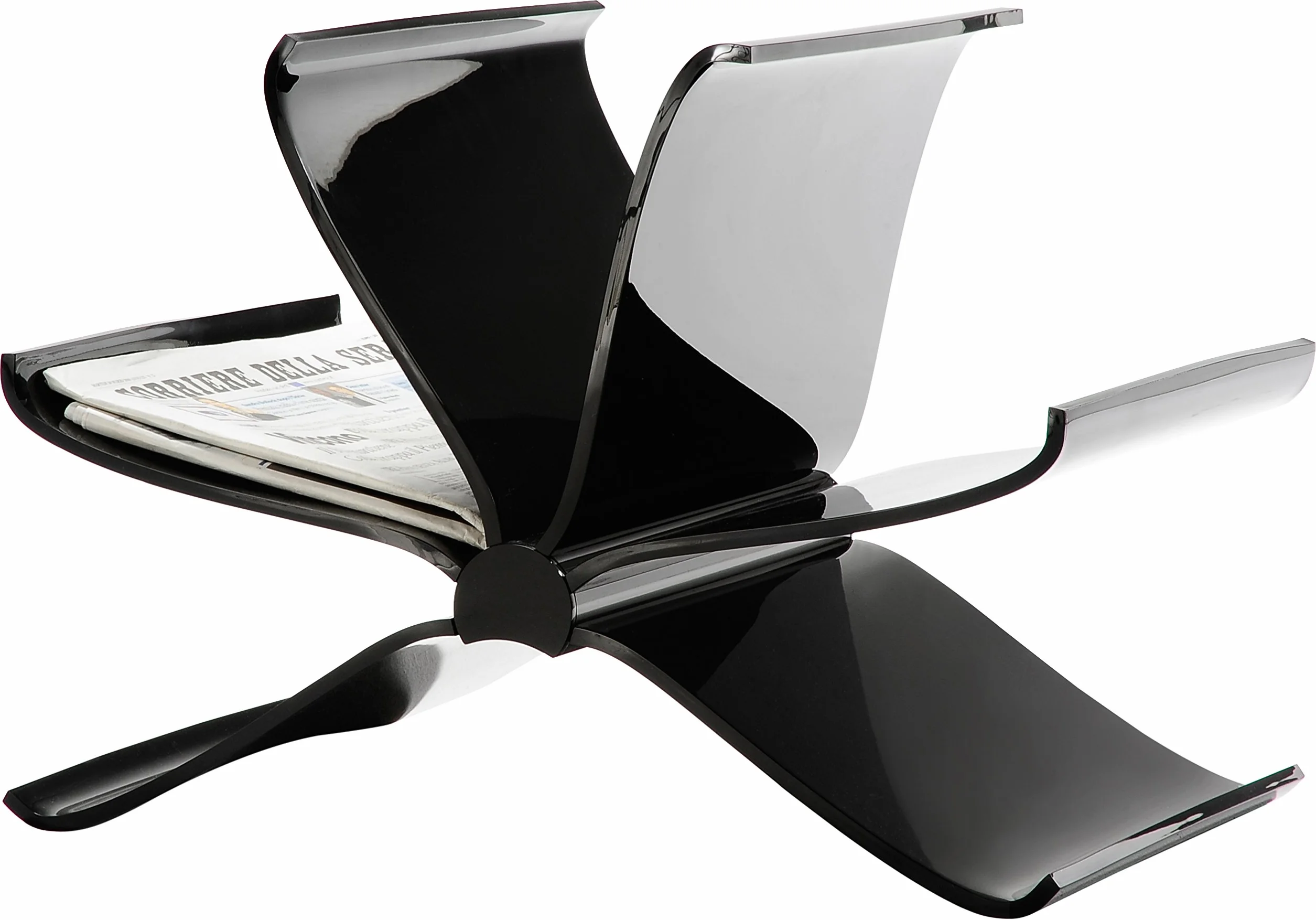 Kartell Front Page Copertina, Policarbonato, Nero Coprente, 55 x 35 x 35 cm