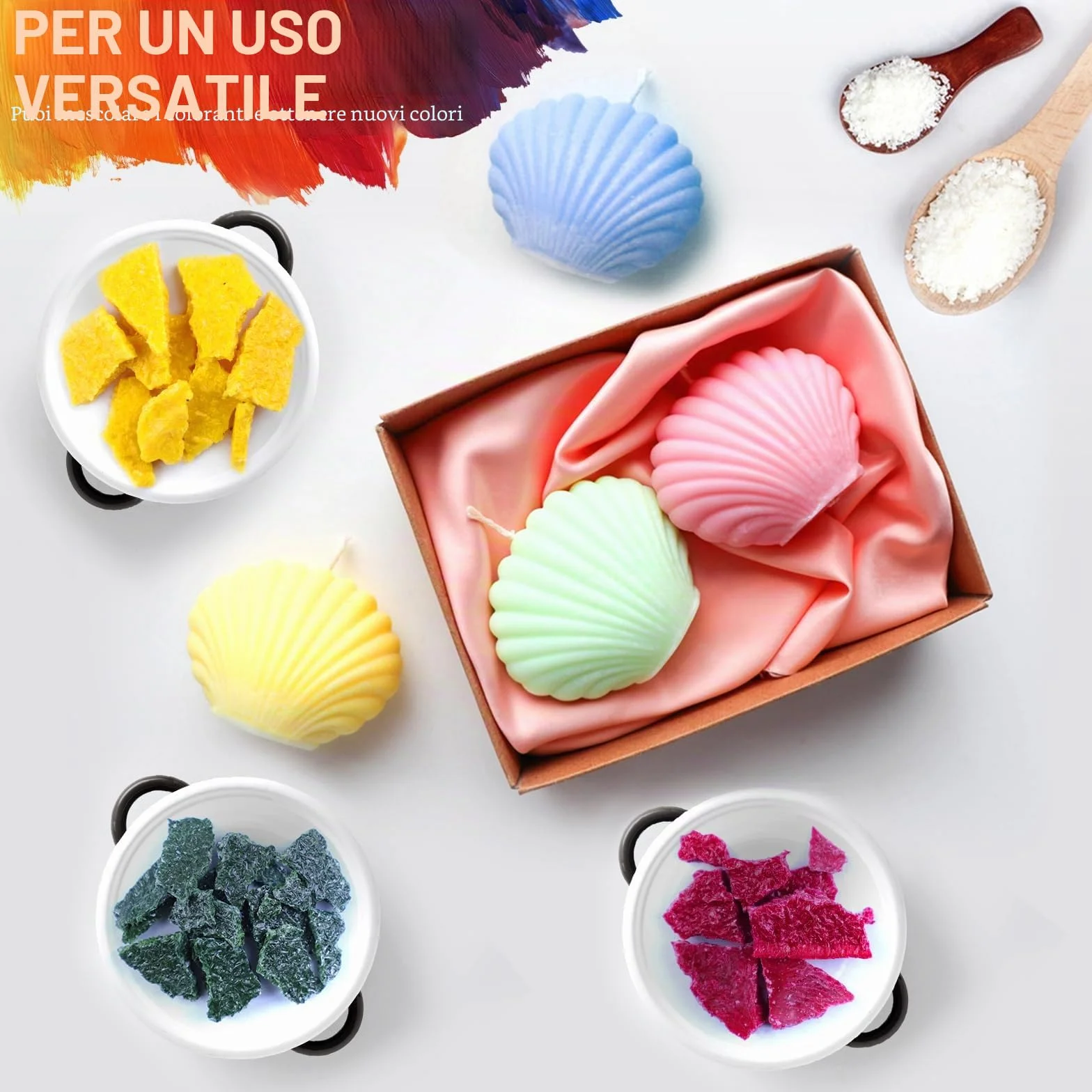 Coloranti Per Candele - 20 Colori Per Cera, Ideali Per Fai Da Te. Adatti Per Cera Di Soia, D'Api, Paraffina, Gel E Di Palma