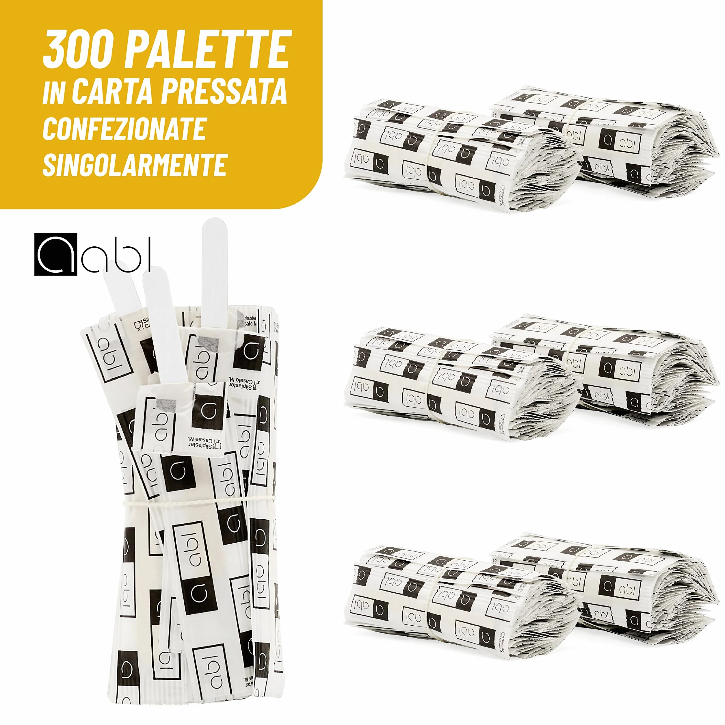 Palette Caffe Monouso in Carta Made in Italy Biodegradabili per Bevande Caffè Kit 100% Carta 300 sztuk