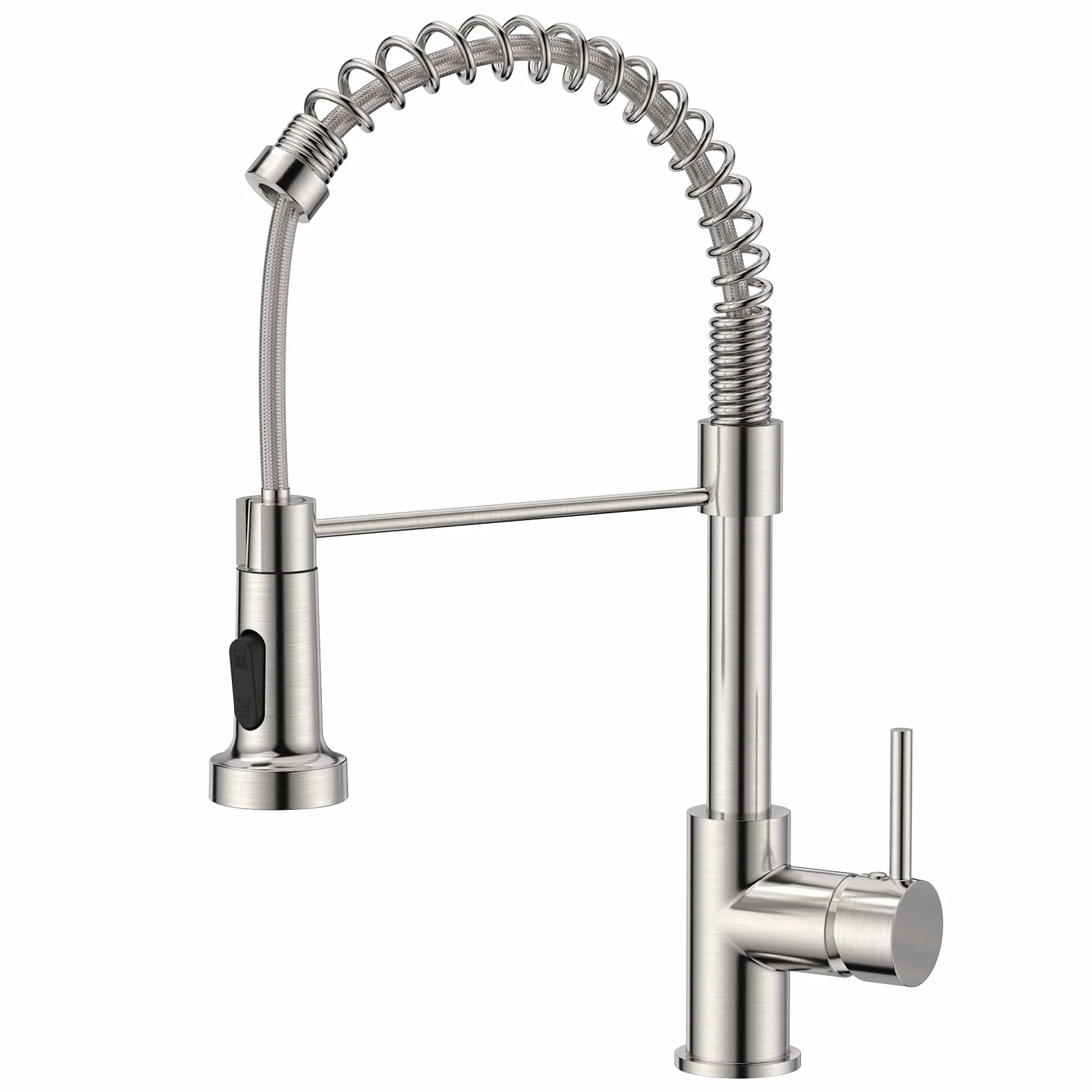 FORIOUS Miscelatore Cucina, Rubinetto Lavello Cucina, Acciaio Inox Ad Alta Pressione Orientabile a 360°Monocomando, Acciaio Inossidabile