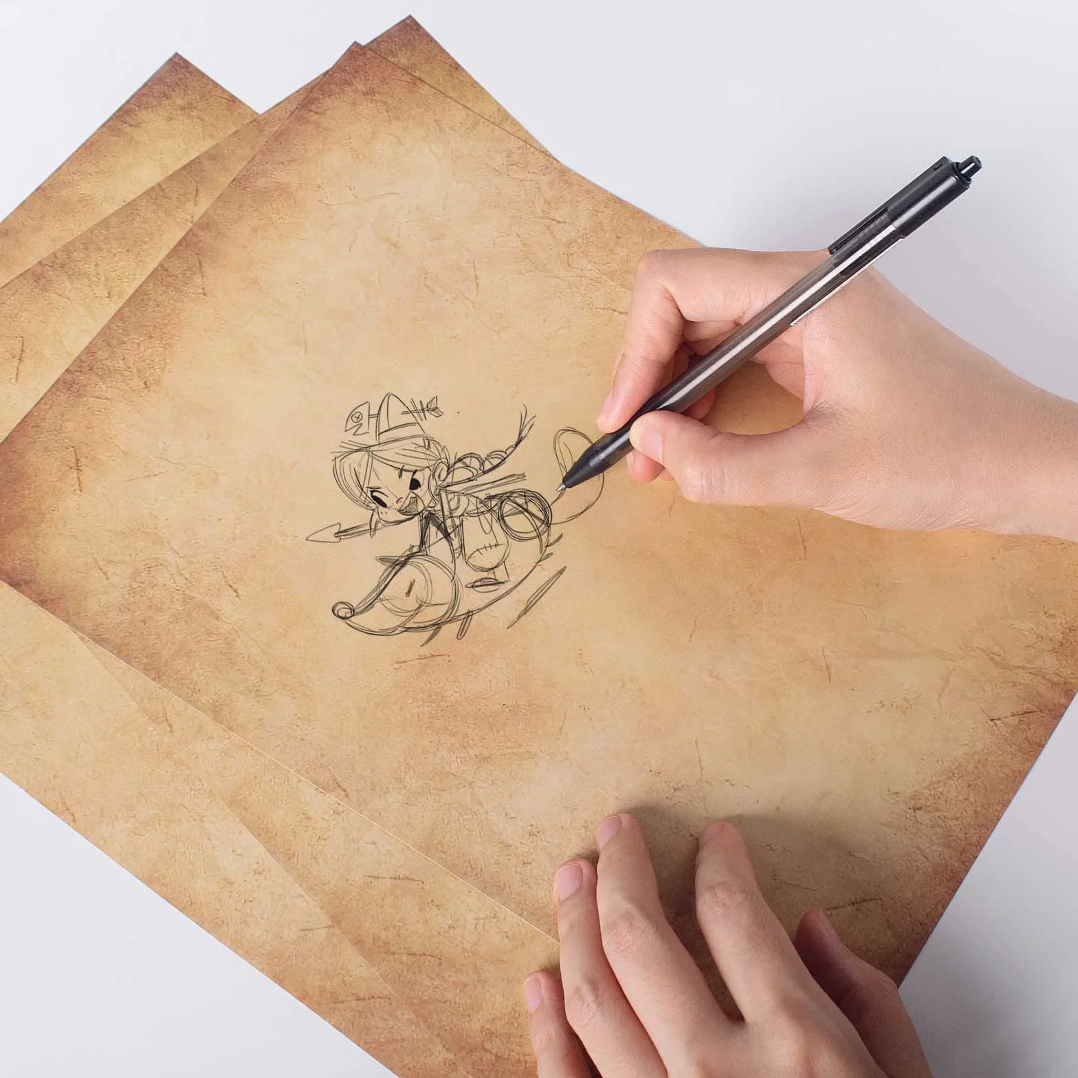 25 fogli di carta pergamena DIN A4 per inviti di compleanno con calligrafia stampata su entrambi i lati