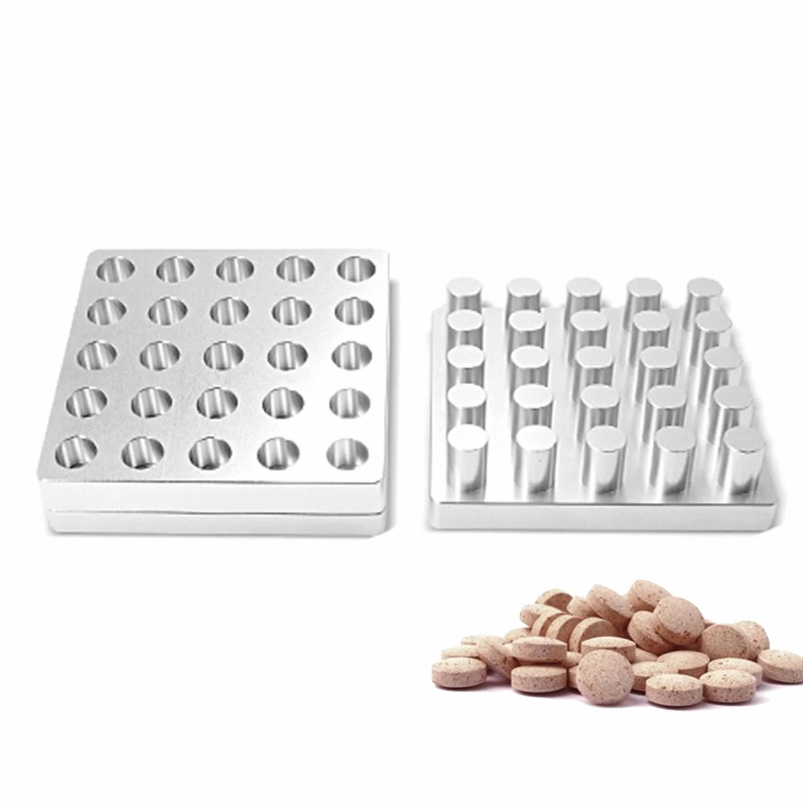 Stampo per Compresse in Lega di Alluminio 25 Fori Φ6mm per Pillole