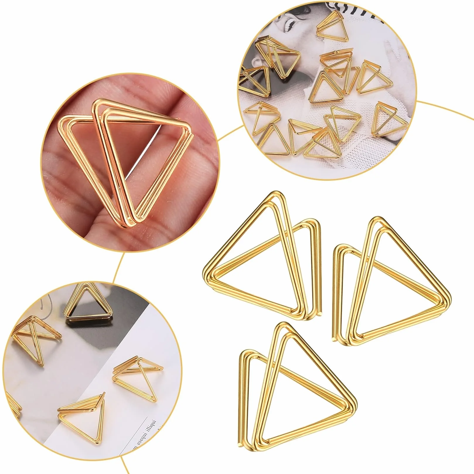 40 Pezzi Segnaposto Porta Carte da Tavolo, Memo Clip Carta, Portafoto Memo Clip Supporto Numero Tavolo Triangolo per Matrimonio, Festa, Ufficio, Ristorante, Scuola