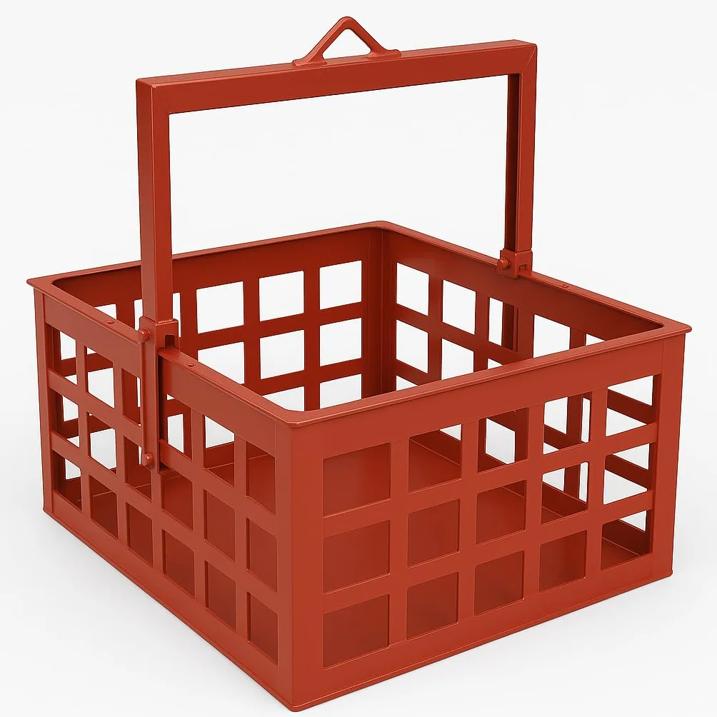 Cesta per montacarichi 50x70cm, Made in Italy - Cesta in lamiera per Paranco, Altezza 30cm Portata 105lt/150Kg – Baule Porta Attrezzi da Lavoro per Uso in Cantiere Edile - Resistente agli Urti