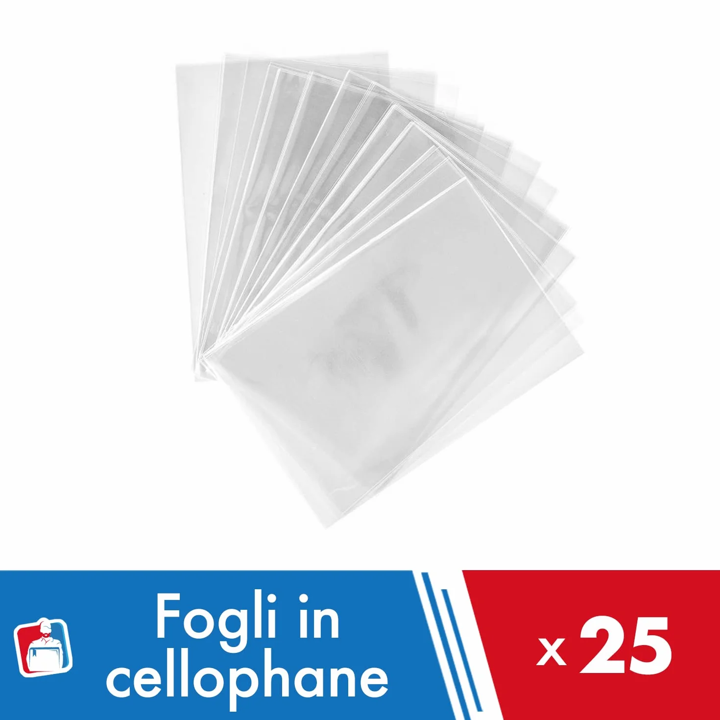 IMBALLAGGI 2000, Cellophane 25 Fogli 130x100H cm Ideale per Confezionare Sacchetti Regalo e Buste Multiuso, Carta Trasparente per Confezioni Valida come Sacchetti Trasparenti per Confezioni e Alimenti