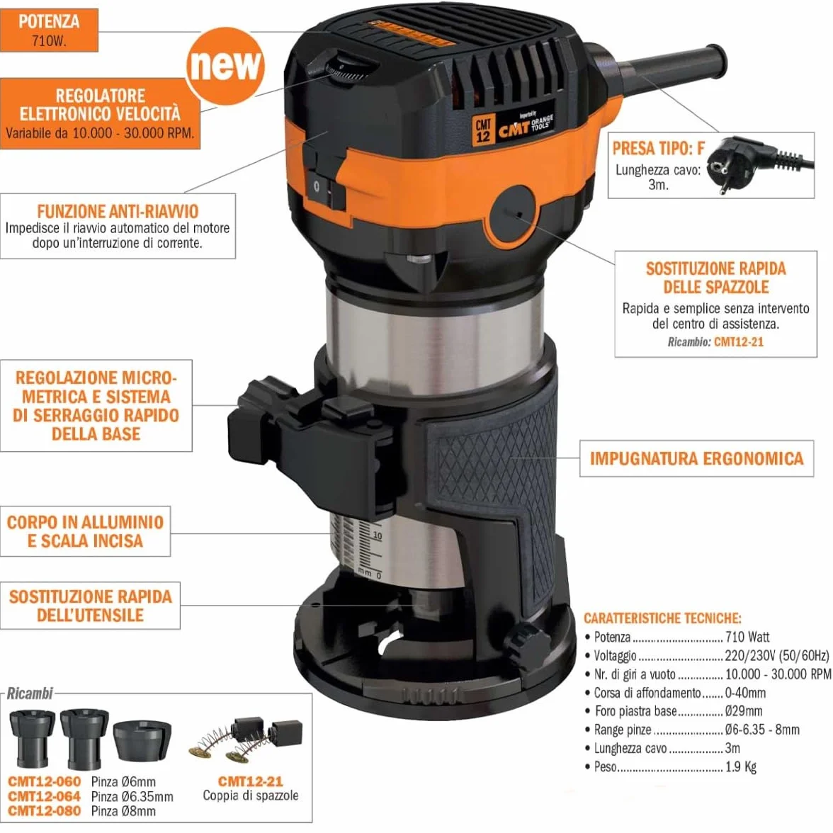 KIT RIFILATORE 710W COMPLETO CMT12-K1