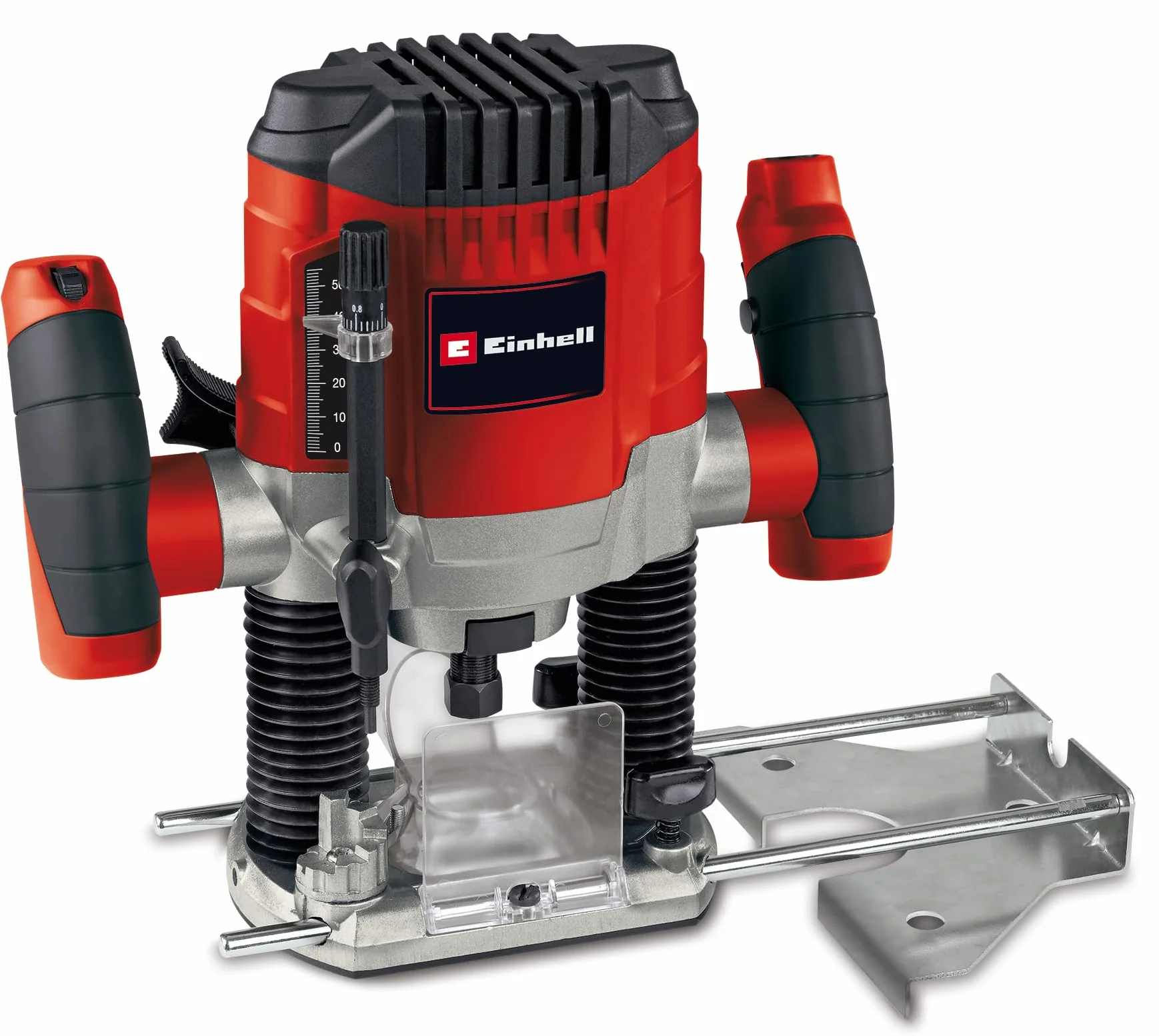 Einhell fresatrice verticale TC-RO 1155 Kit (1100 Watt, Ø 6 e 8 mm, regolazione della velocità, guida parallela, adattatore di aspirazione, incl. accessori e varie frese)