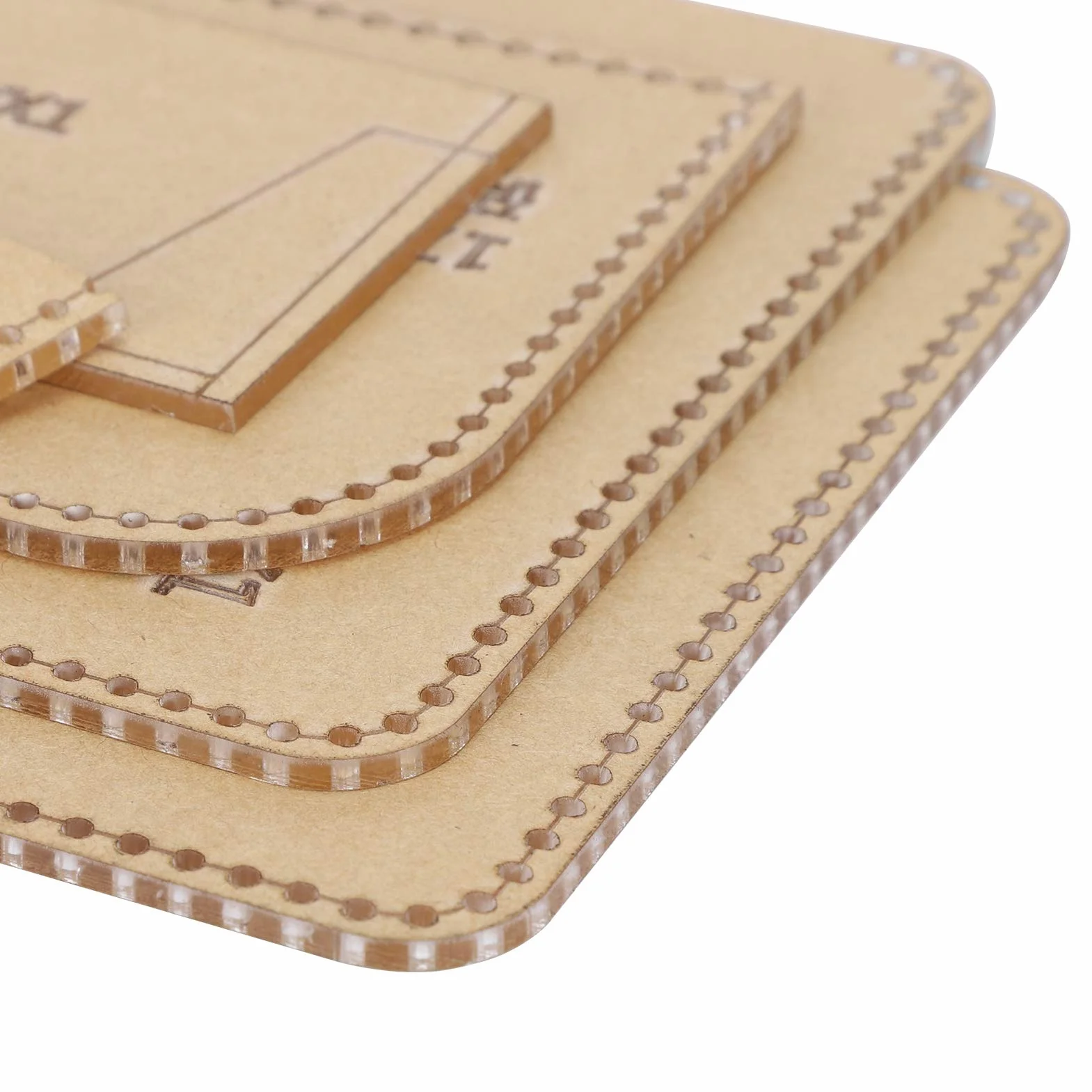 Modello Acrilico per Portafoglio Corto, Strumenti per Stampi Trasparenti con Carta Kraft