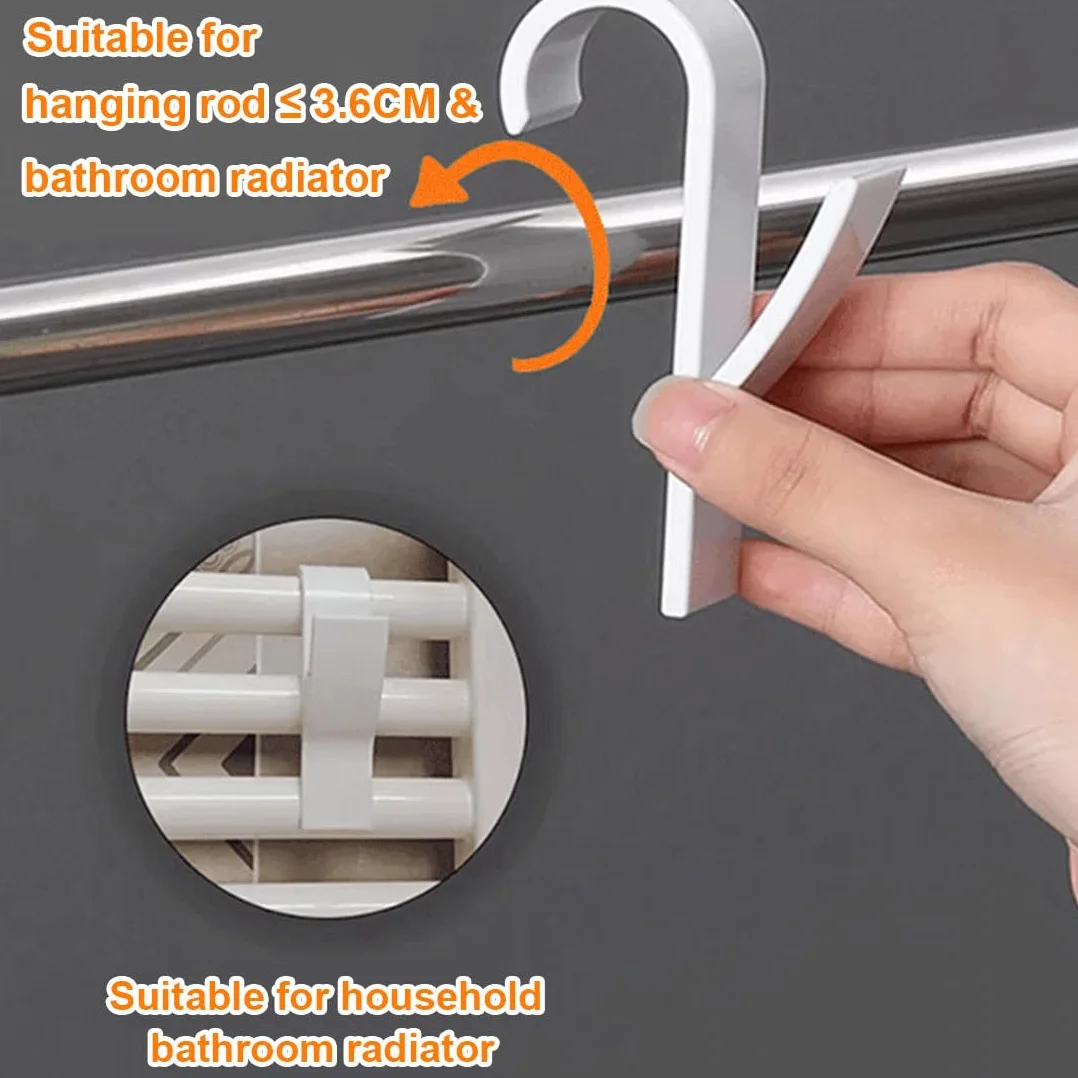 Ganci per termosifoni bianchi rotondi 10 pezzi multiuso per bagno