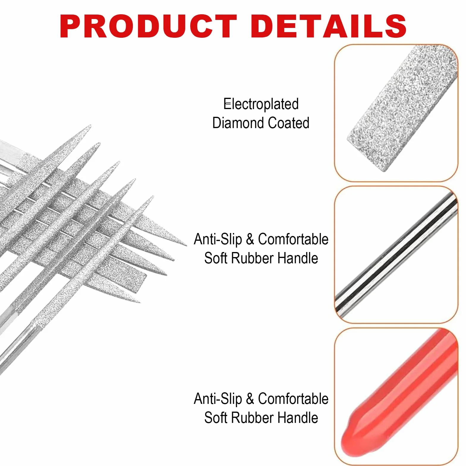 MOLIMOLI Set 10 Lime Diamantate Mini 2x100 mm Multifunzionali ad Ago di Precisione Rivestite in Titanio, per Pietra Ollare, Legno, Metallo - Accessori per Modellismo e Stampanti 3D