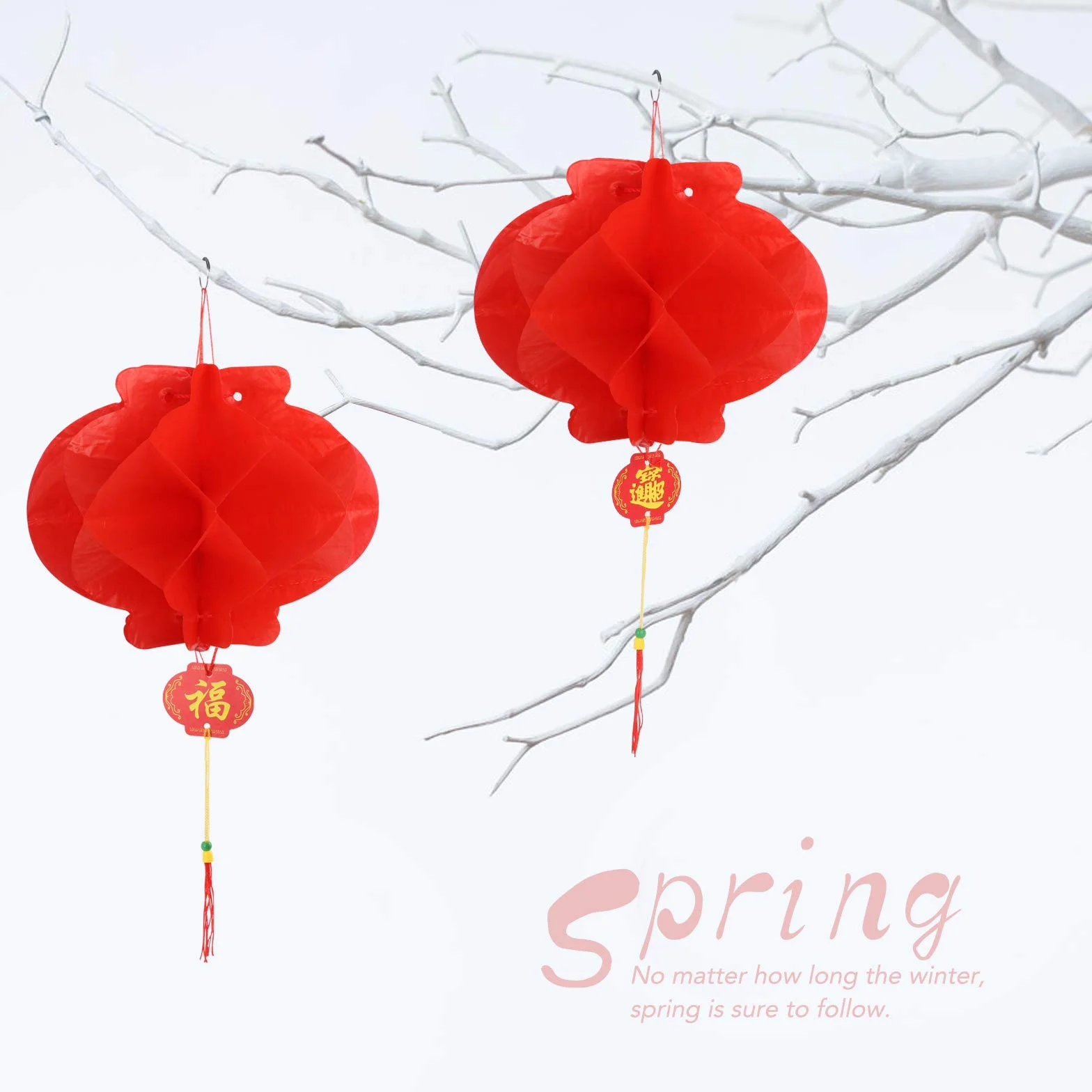 Lanterne Cinesi 15 cm Rosse Decorazione Festa Cinese 30 Pz