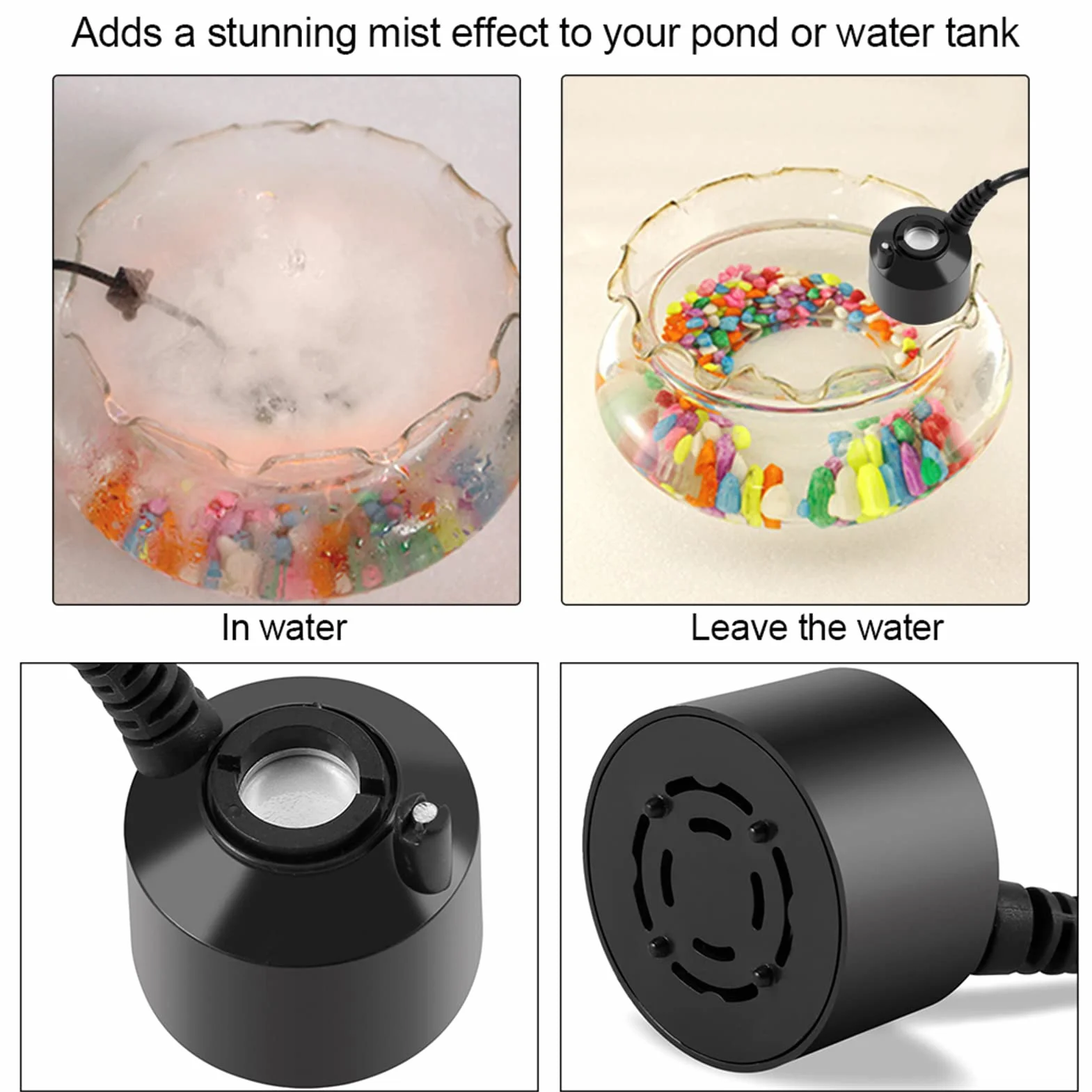 Jeffergarden Macchina del Fumo Mini Generatore di Nebbia per Acquario