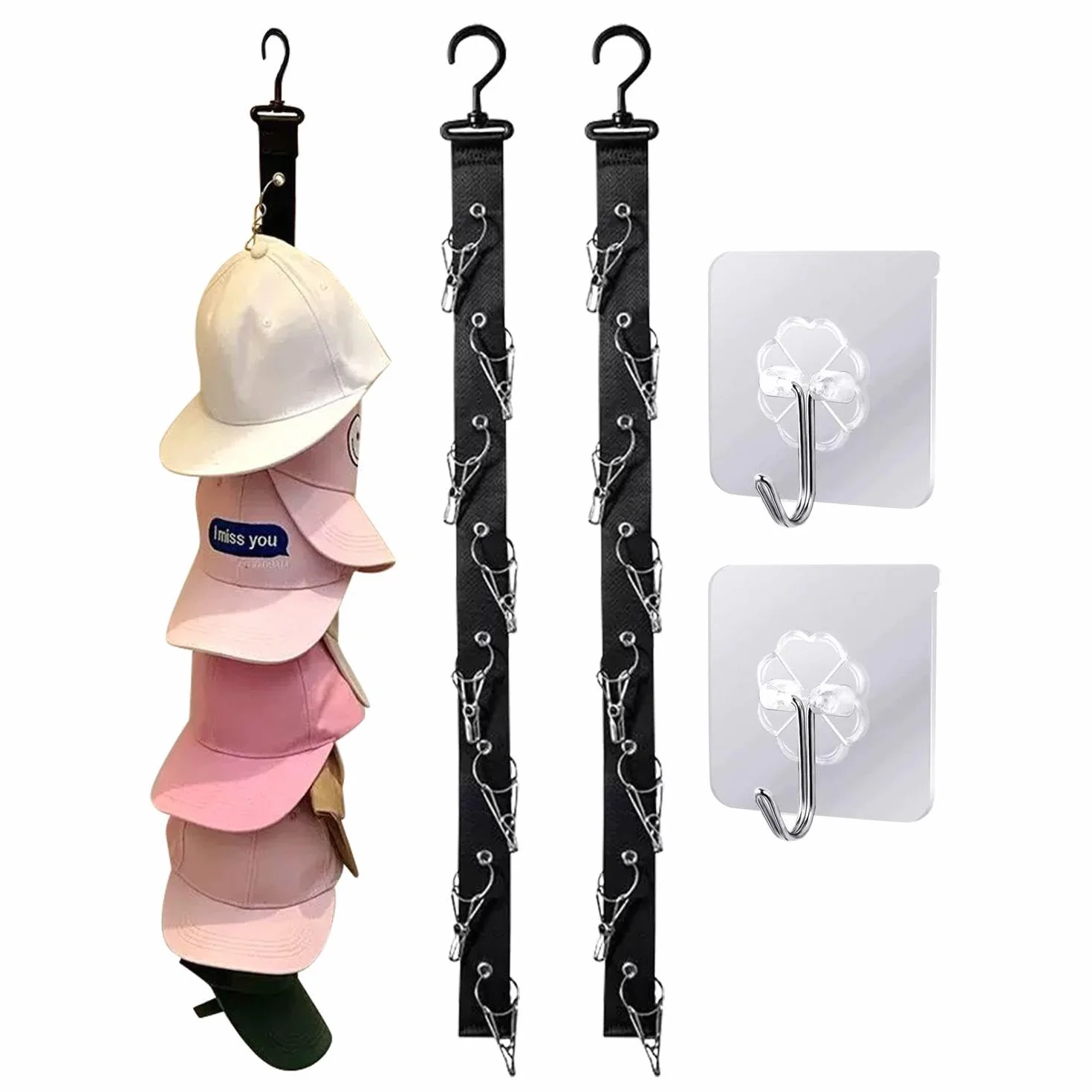 Raccoppiamento A Due Pezzi, Dotato di Ganci A 2 Pezzi, Griglia per Esposizioni Creative, Portaoggetti Montati A Parete, Organizzatore di Cappelli.