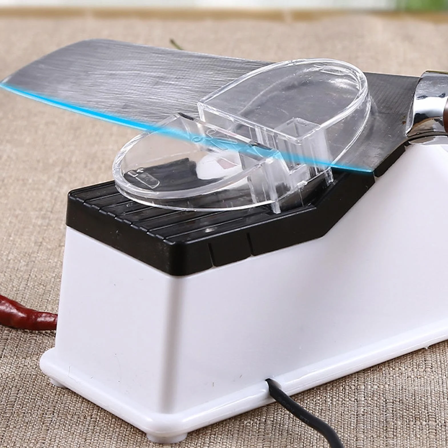 Affilacoltelli elettrico Surudoisharp Pro - Affilacoltelli professionale da 1 unità, strumento automatico per coltelli Prosharpen | Etercitenal Hailoyear Ndfinitee Affilatore con copertura protettiva