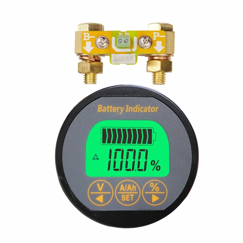 AiLi Monitor della Batteria Tester Voltmetro Ampermetro 8-120V 0-350A 999Ah per Auto, Motorboat, Roulotte, Camper, Camper Solare