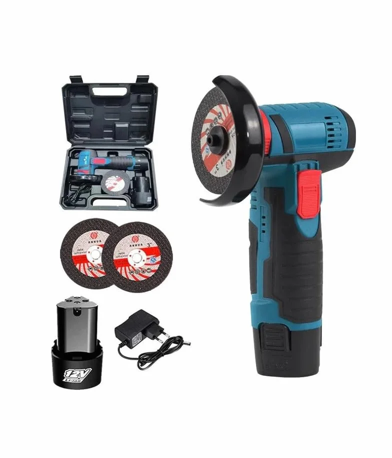Mini Flex Mini Smerigliatrice Taglierina Elettrica A Doppia Batteria Litio 12v 1.5ah 76mm 19500rpm Doppio Disco