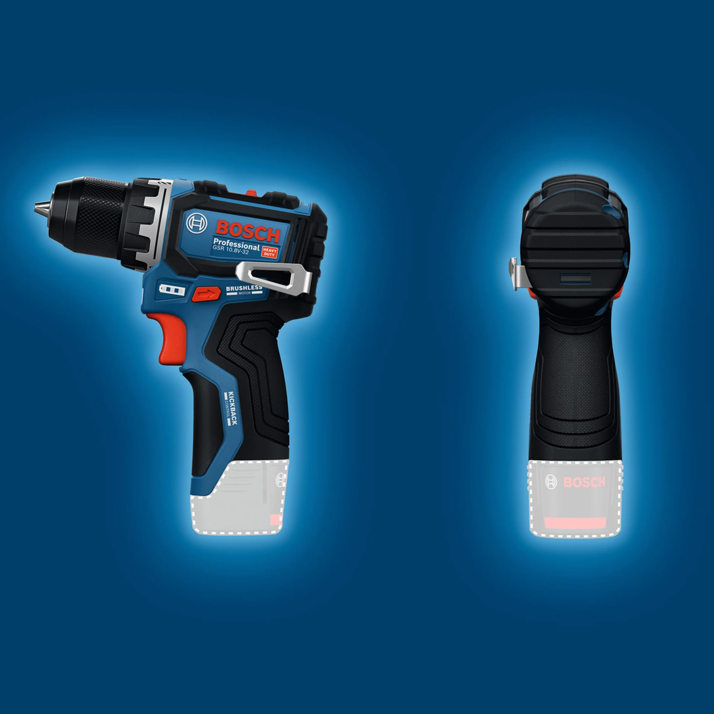Bosch Professional 12V System Trapano-avvitatore a batteria GSR 12V-32 (Advanced KickBack Control, motore brushless, incl. 2.0 Ah, GAL 12V-20, acc., inserto P&C, borsa portautensili)